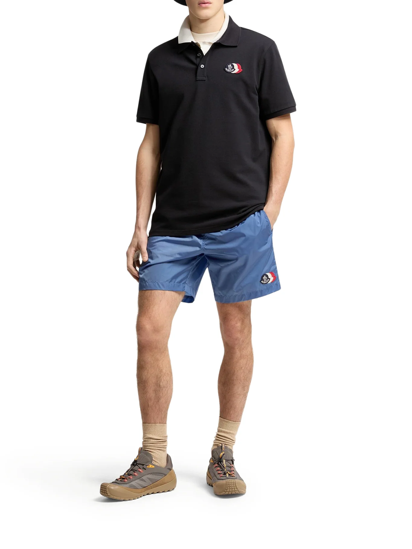 COTTON PIQUET POLO SHIRT WITH LOGO PATCH - Image 2