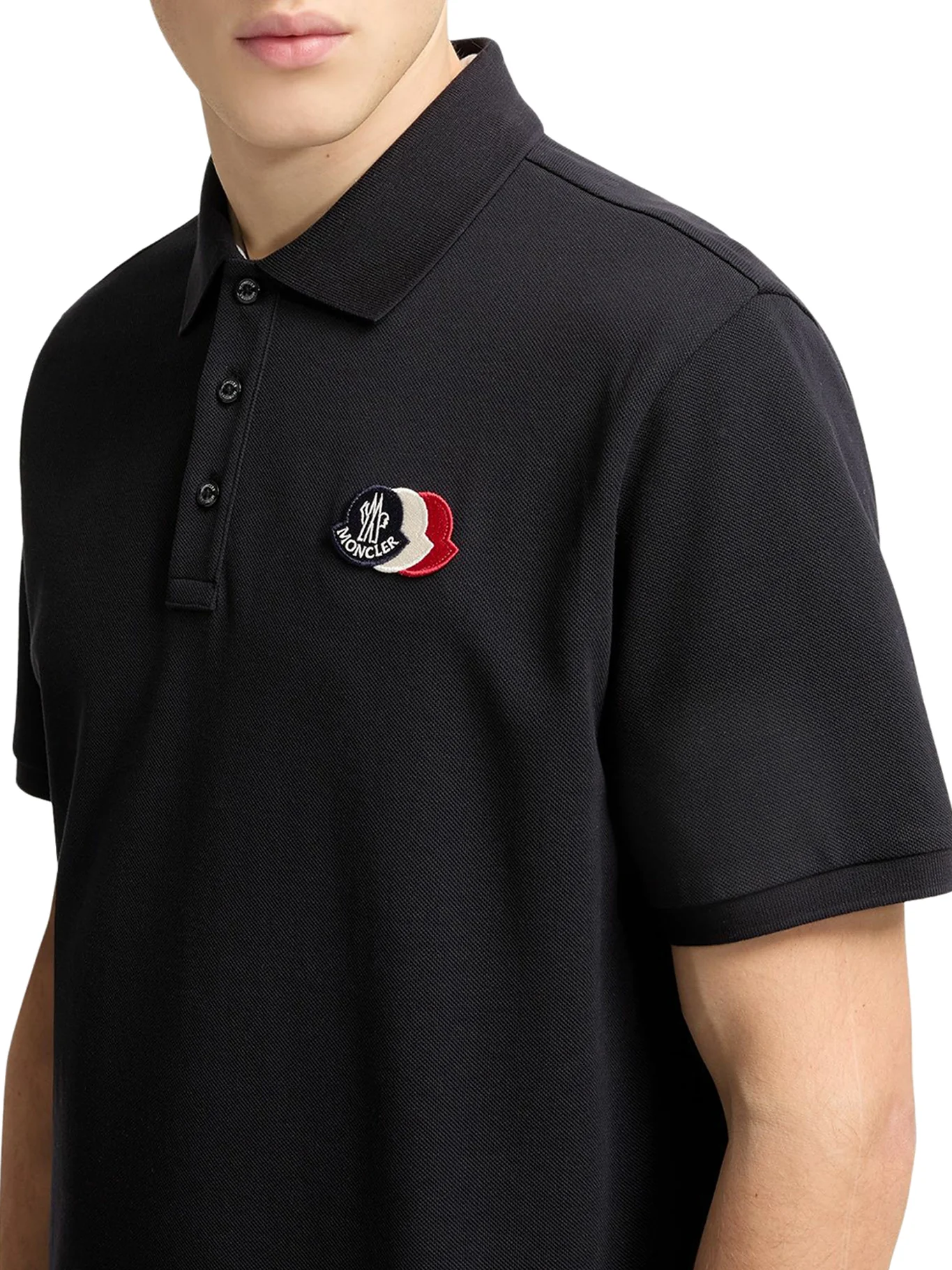 COTTON PIQUET POLO SHIRT WITH LOGO PATCH - Image 5