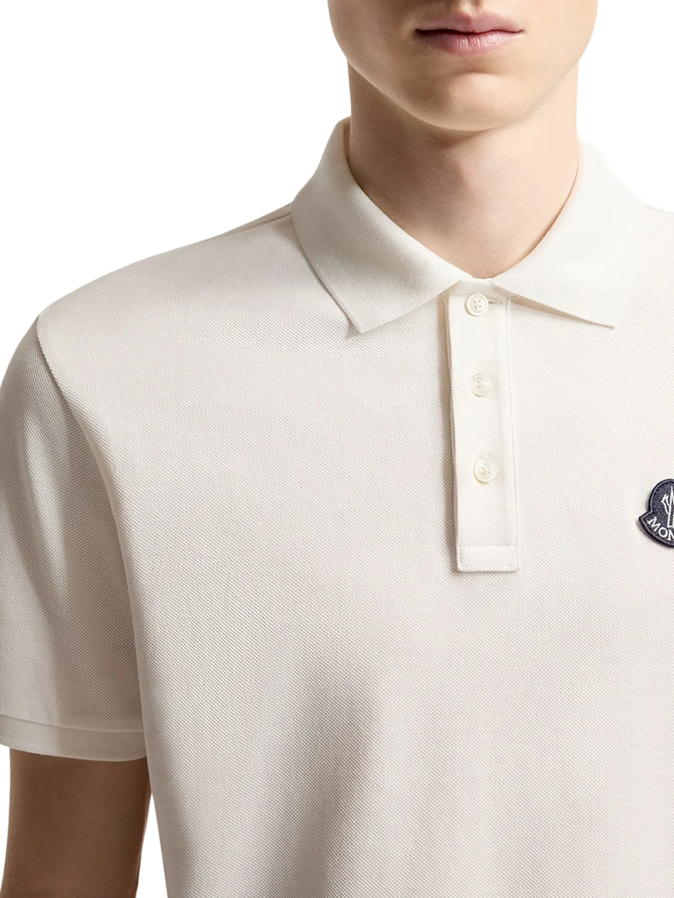 COTTON PIQUET POLO SHIRT WITH LOGO PATCH - Image 5