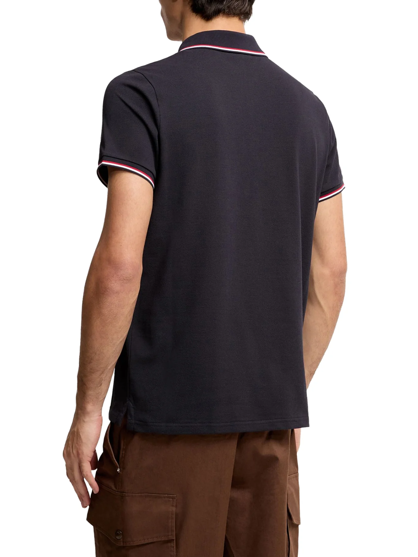COTTON PIQUET POLO SHIRT WITH TRICOLOR TRIM - Image 4