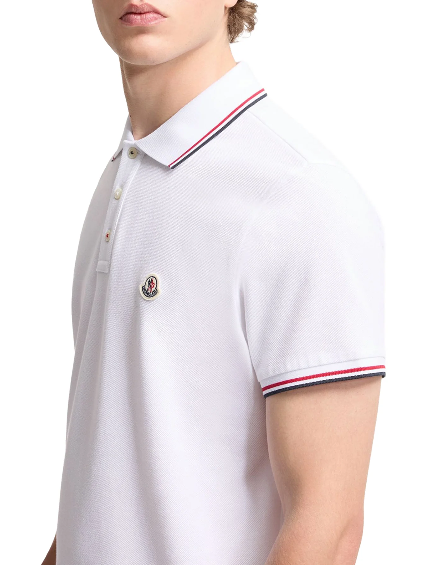COTTON PIQUET POLO SHIRT WITH TRICOLOR TRIM - Image 5