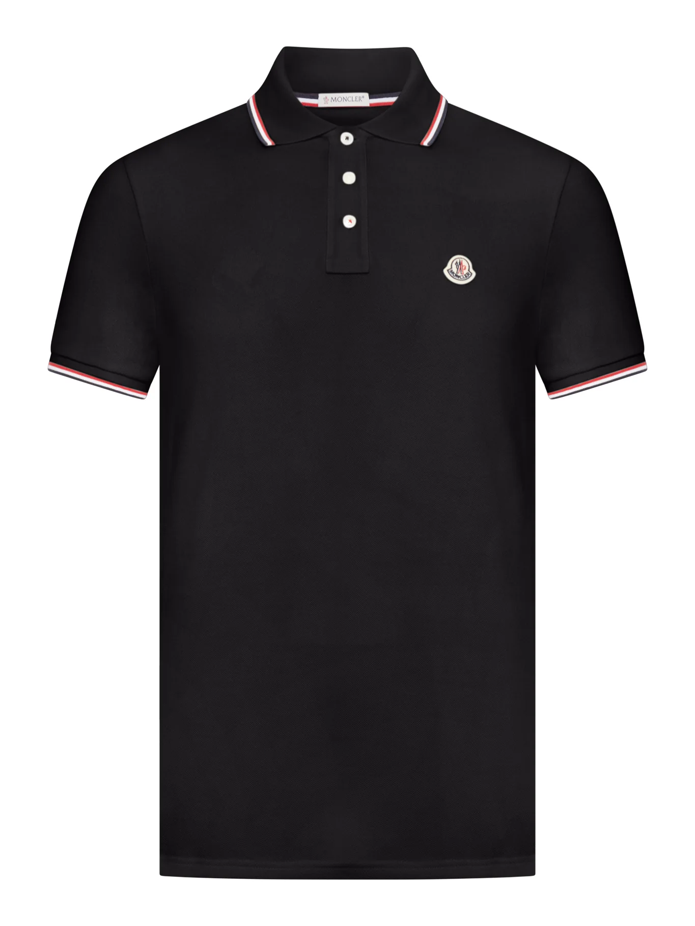 COTTON PIQUET POLO SHIRT WITH TRICOLOUR FINISHES