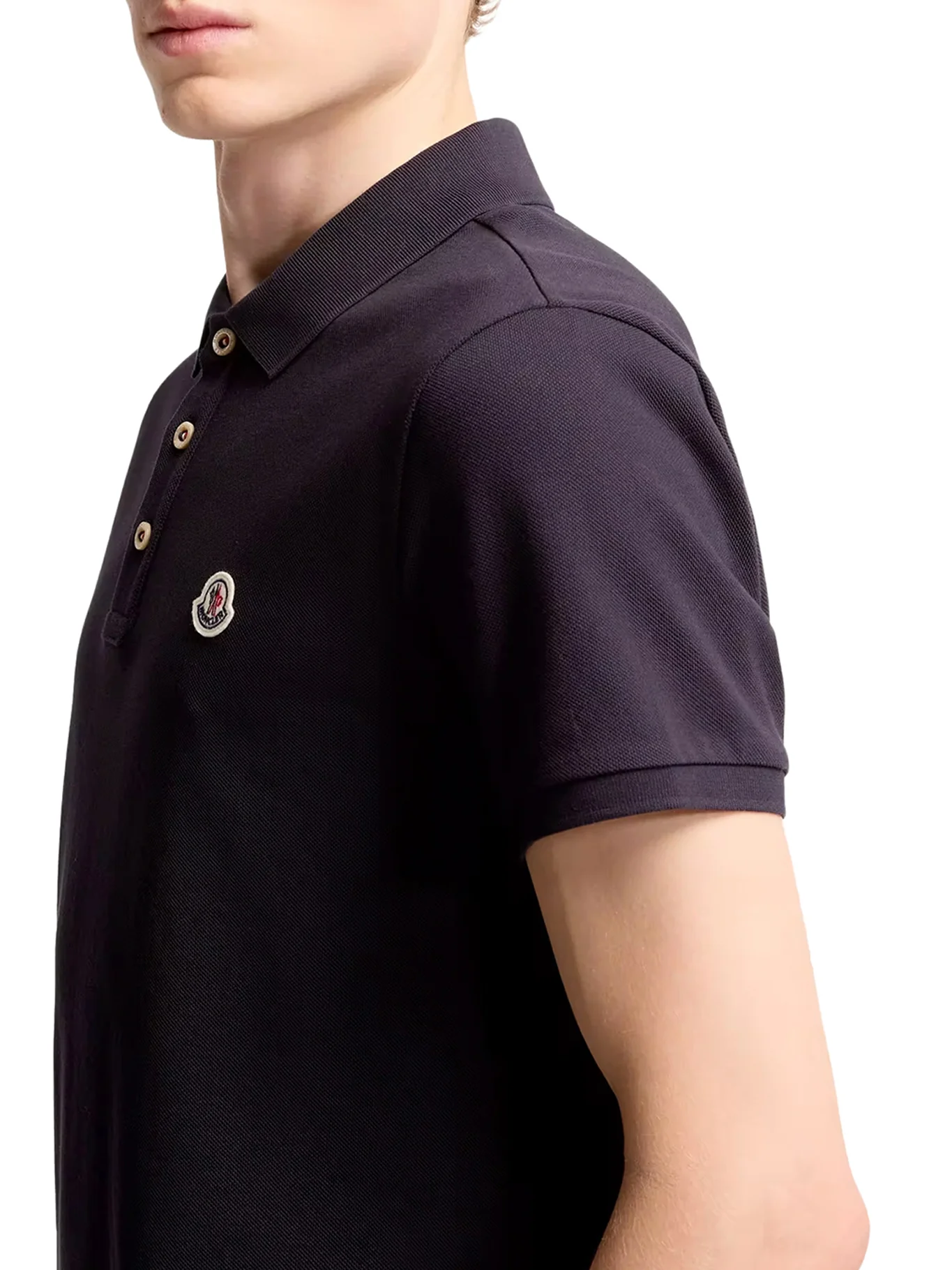 COTTON POLO SHIRT WITH LOGO PATCH - Image 6