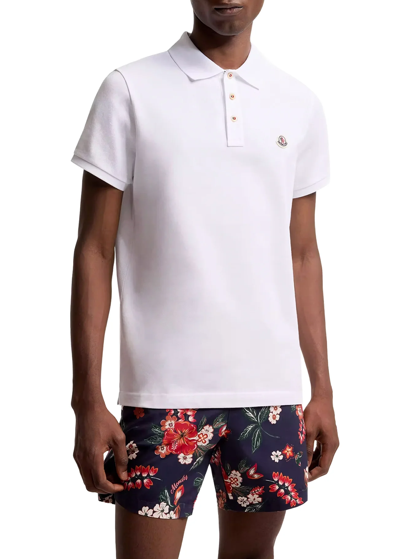 COTTON POLO SHIRT WITH LOGO PATCH - Image 3
