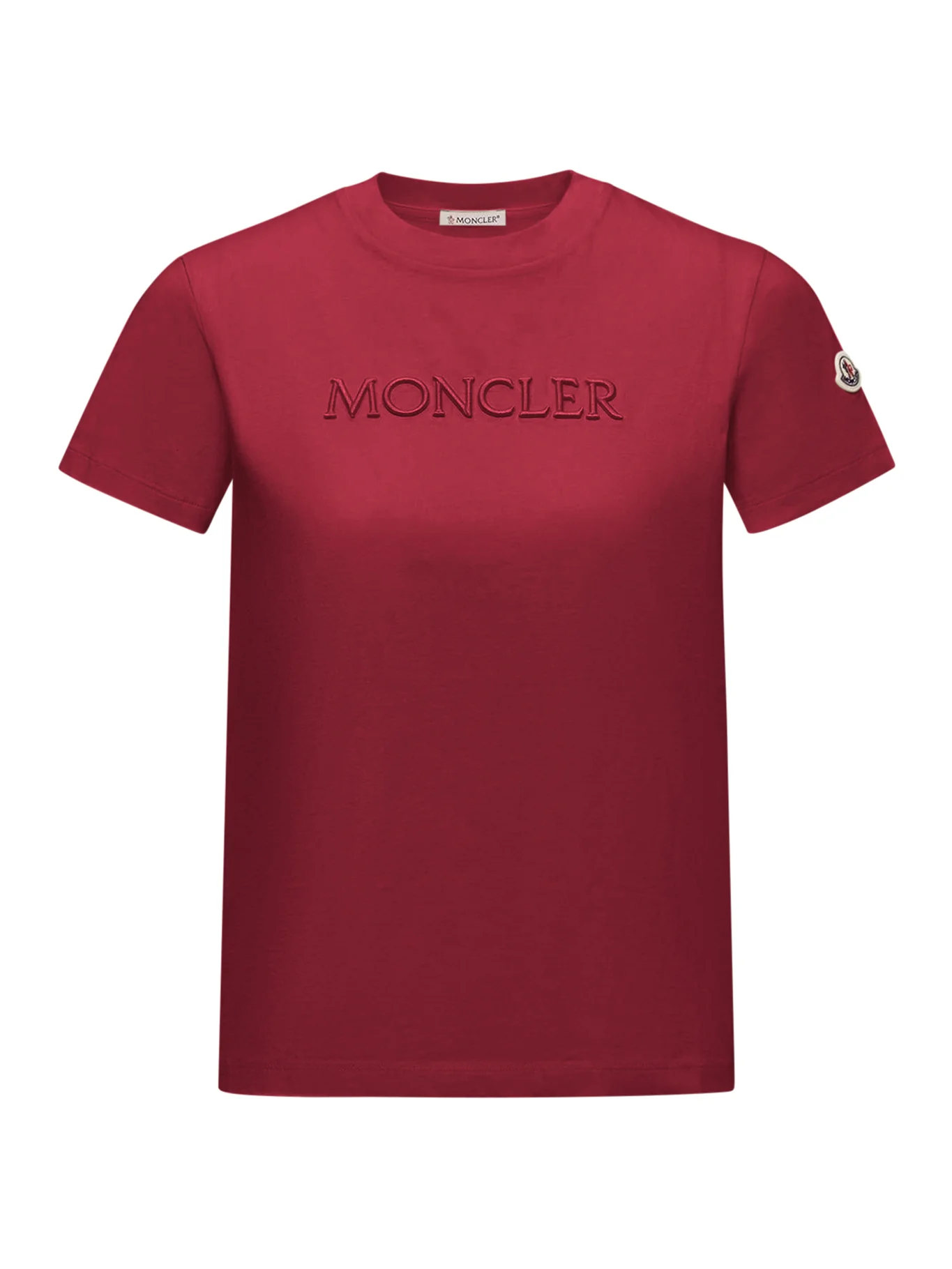COTTON T-SHIRT WITH EMBROIDERED TONE-ON-TONE LOGO