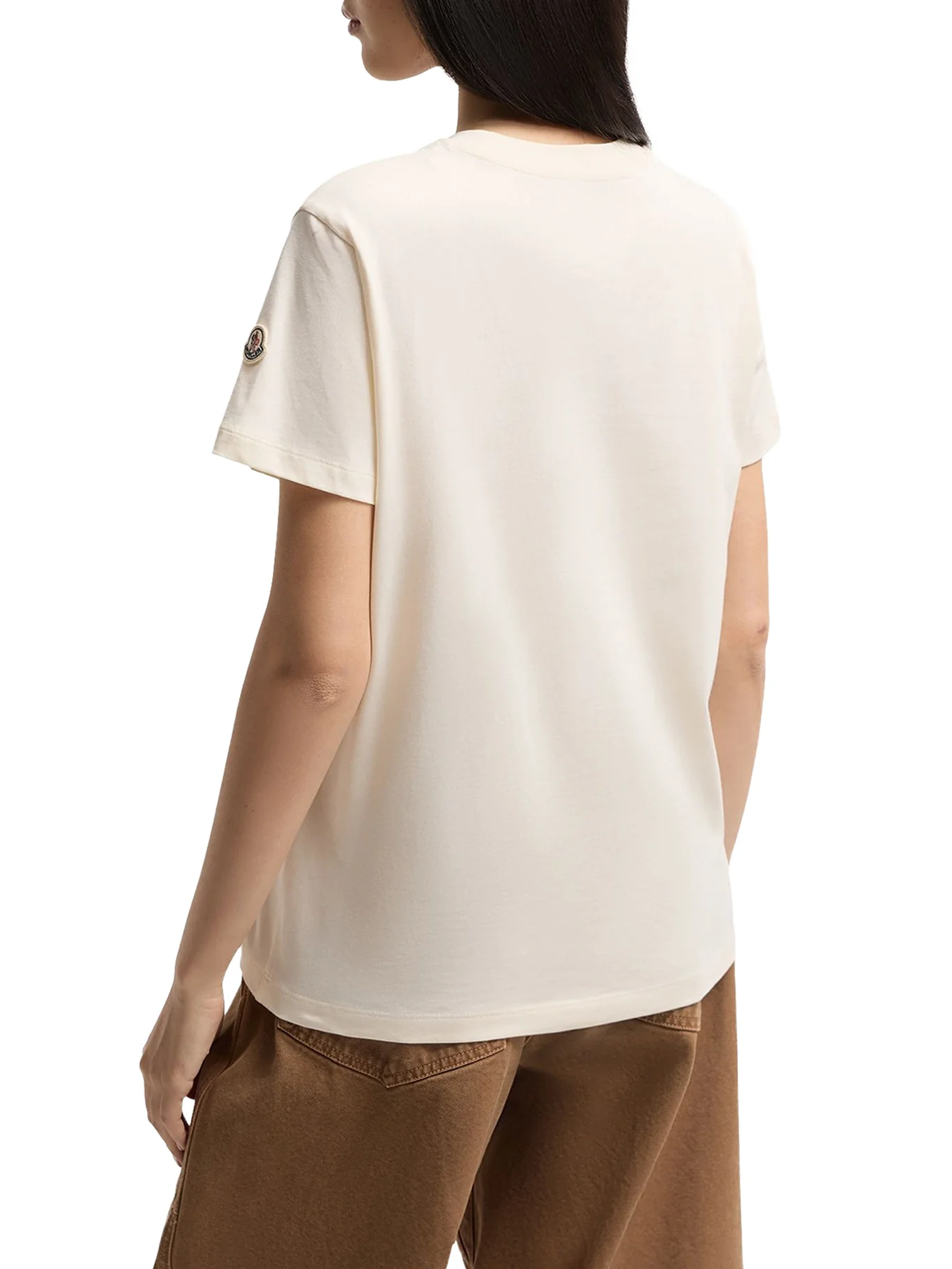 COTTON T-SHIRT WITH EMBROIDERED TONE-ON-TONE LOGO - Image 4