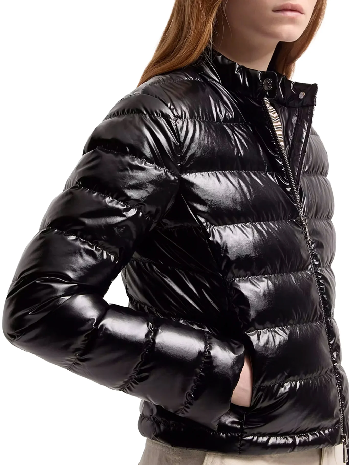 SHORT DOWN JACKET WITH BOW TIE - Image 5