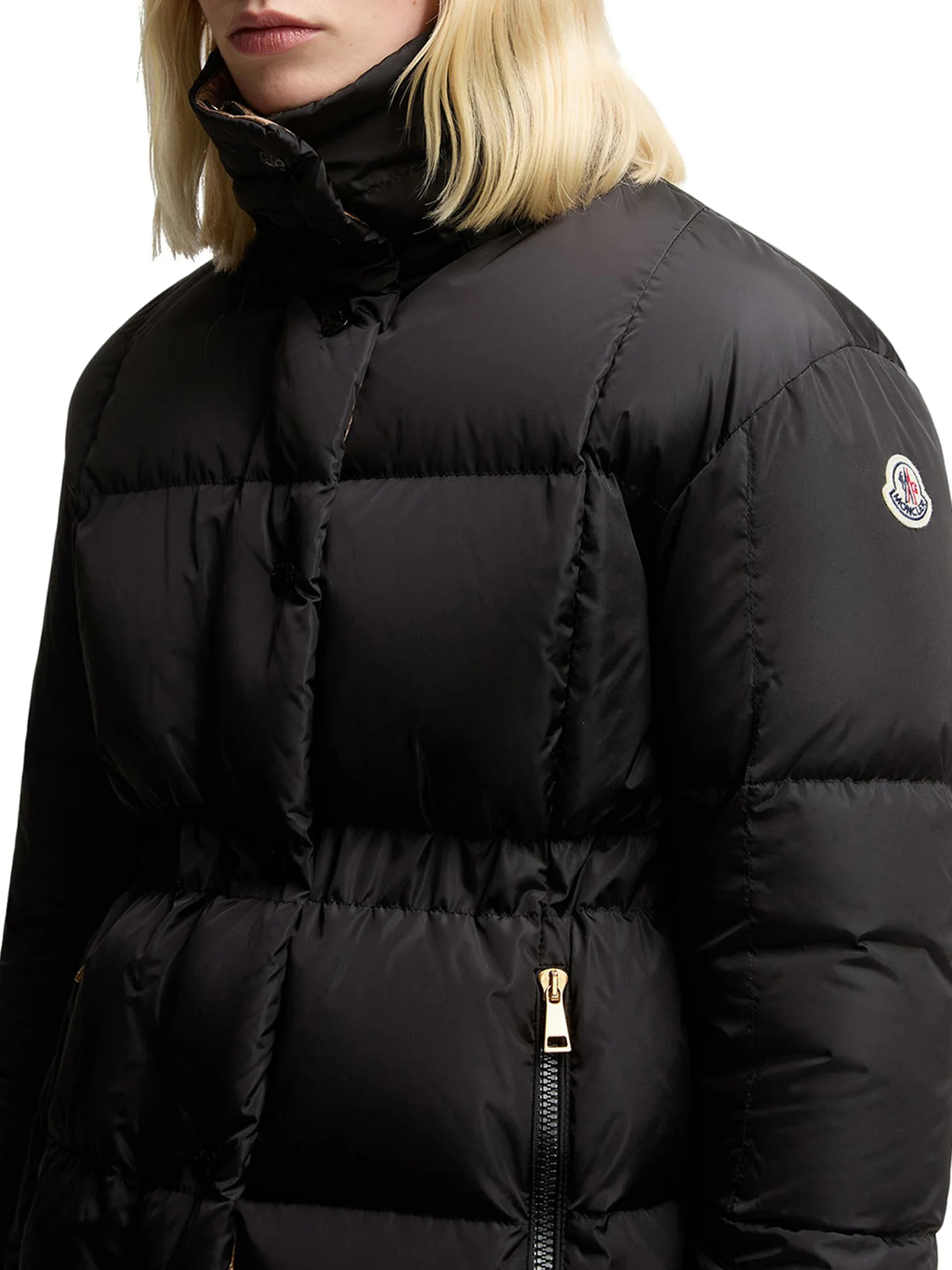 SHORT DOWN JACKET WITH HOOD AND CHECKED QUILTING AGNEUX - Image 7