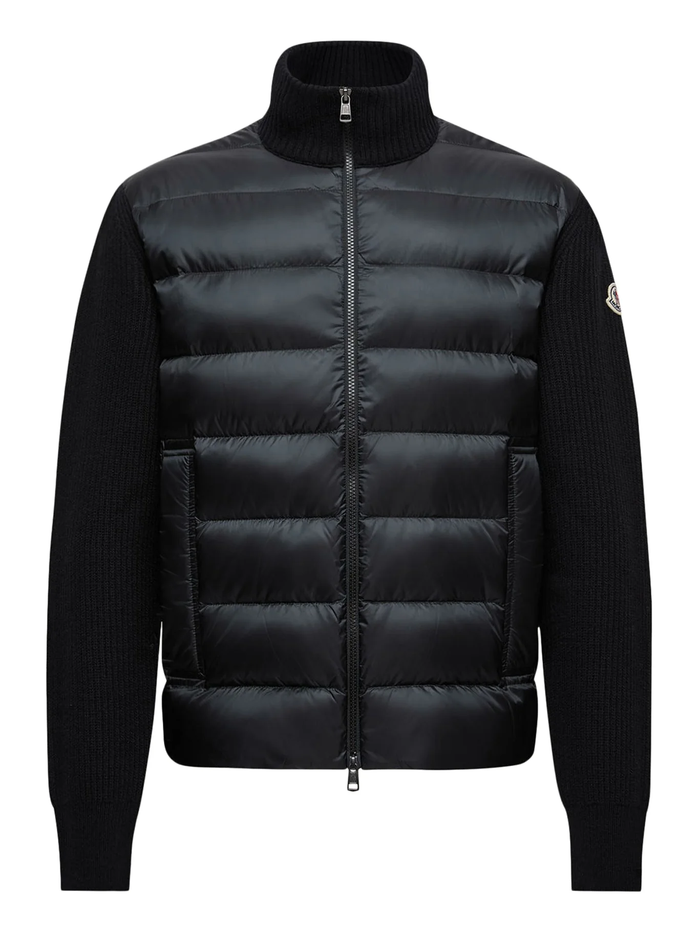 WOOL AND CASHMERE PADDED CARDIGAN WITH ZIP