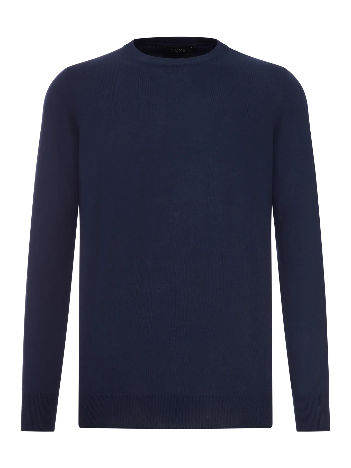 CREW NECK LONG SLEEVED COTTON KNITTED T-SHIRT