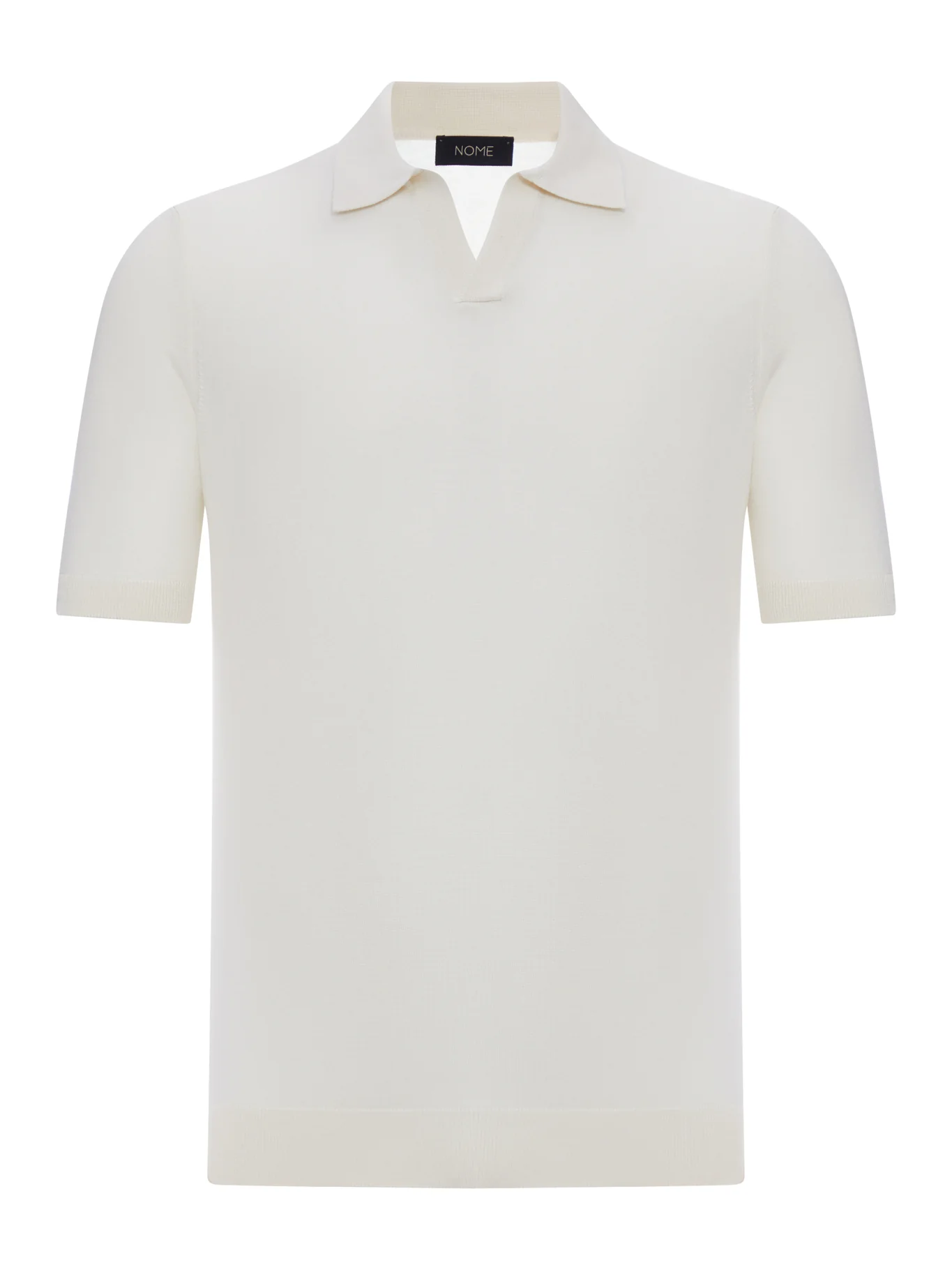 SILK V-NECK POLO SHIRT