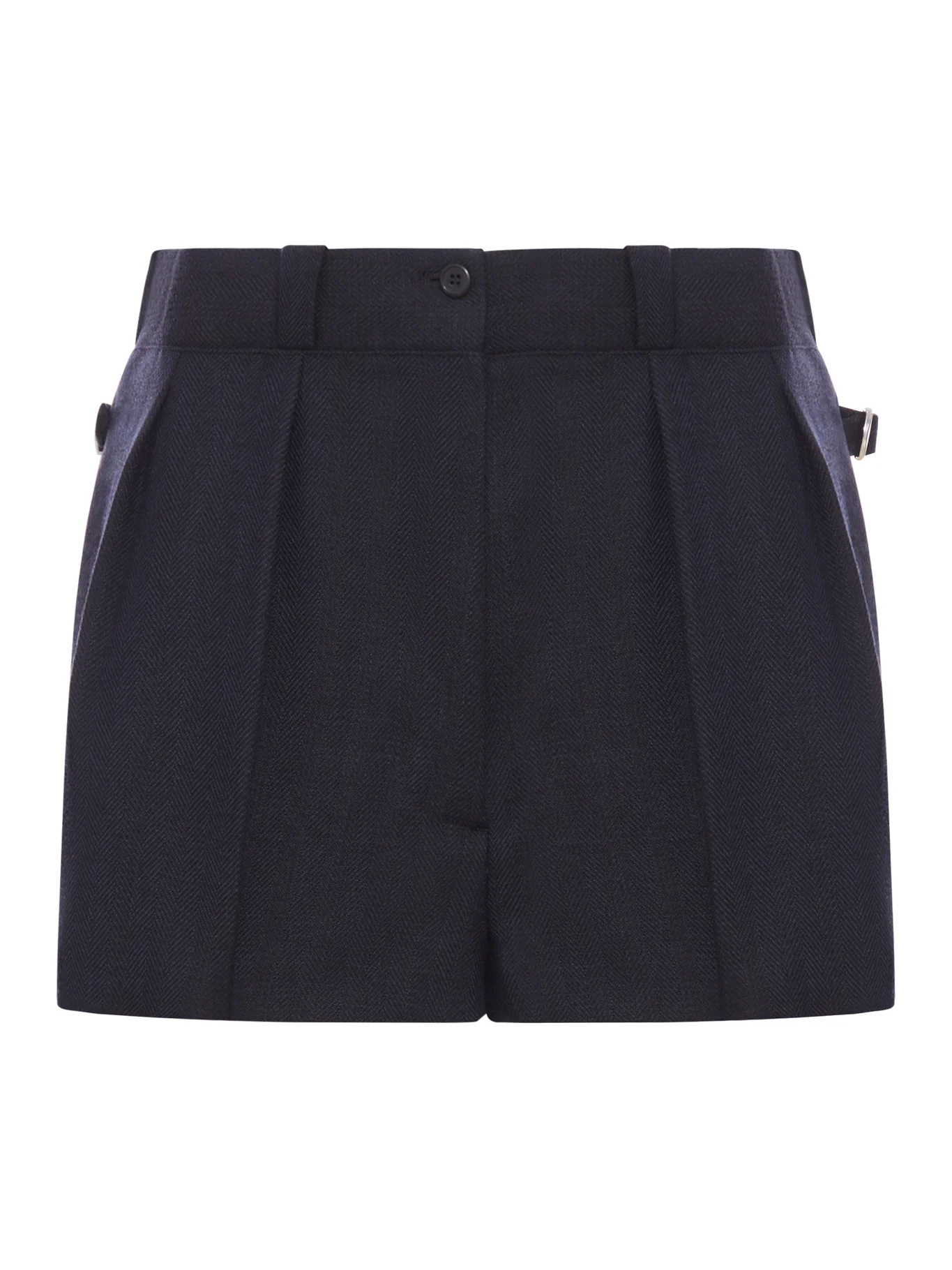CHEVRON WOOL SHORTS