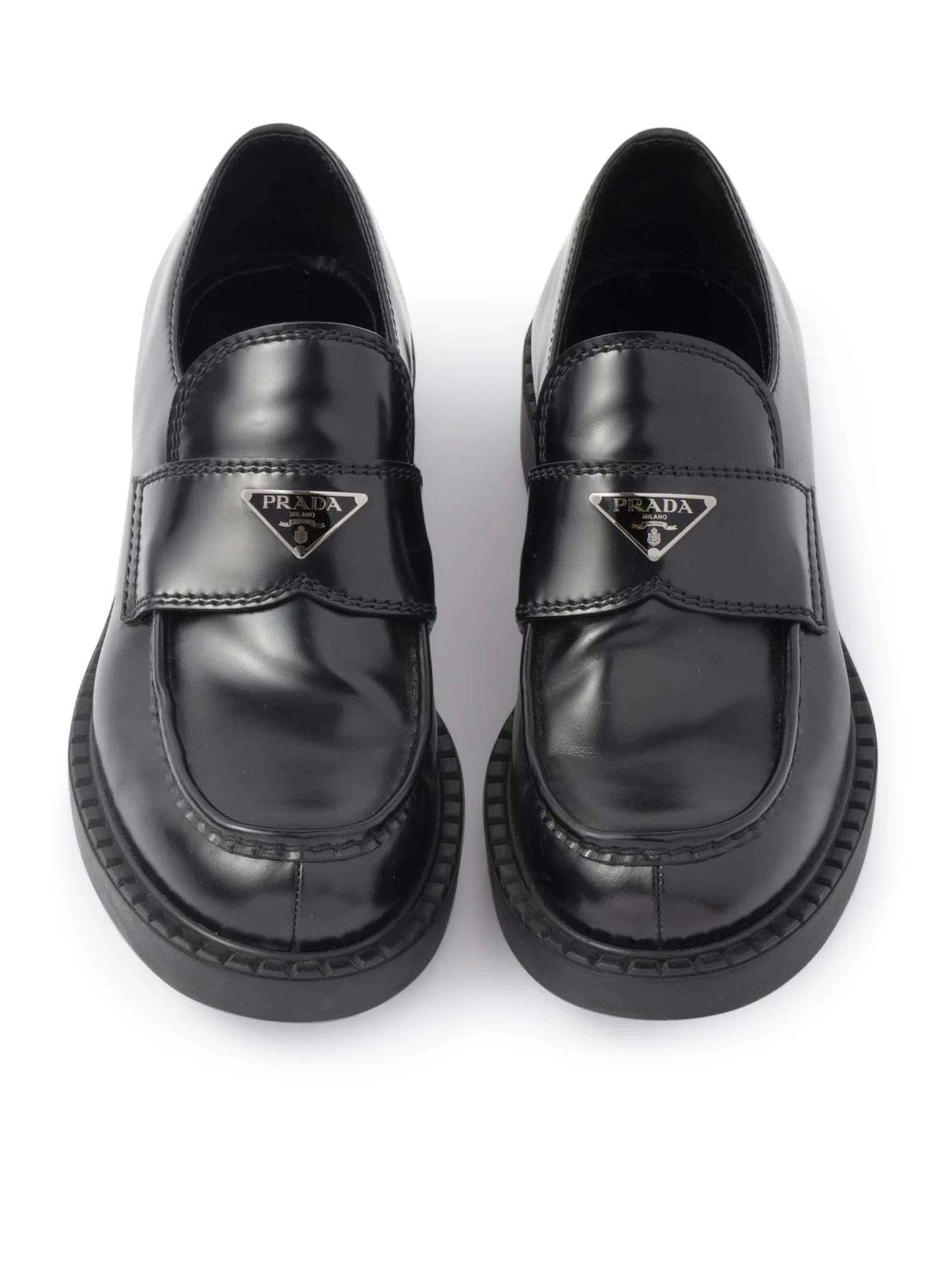 CHOCOLATE BRUSHED LEATHER LOAFERS - Image 4