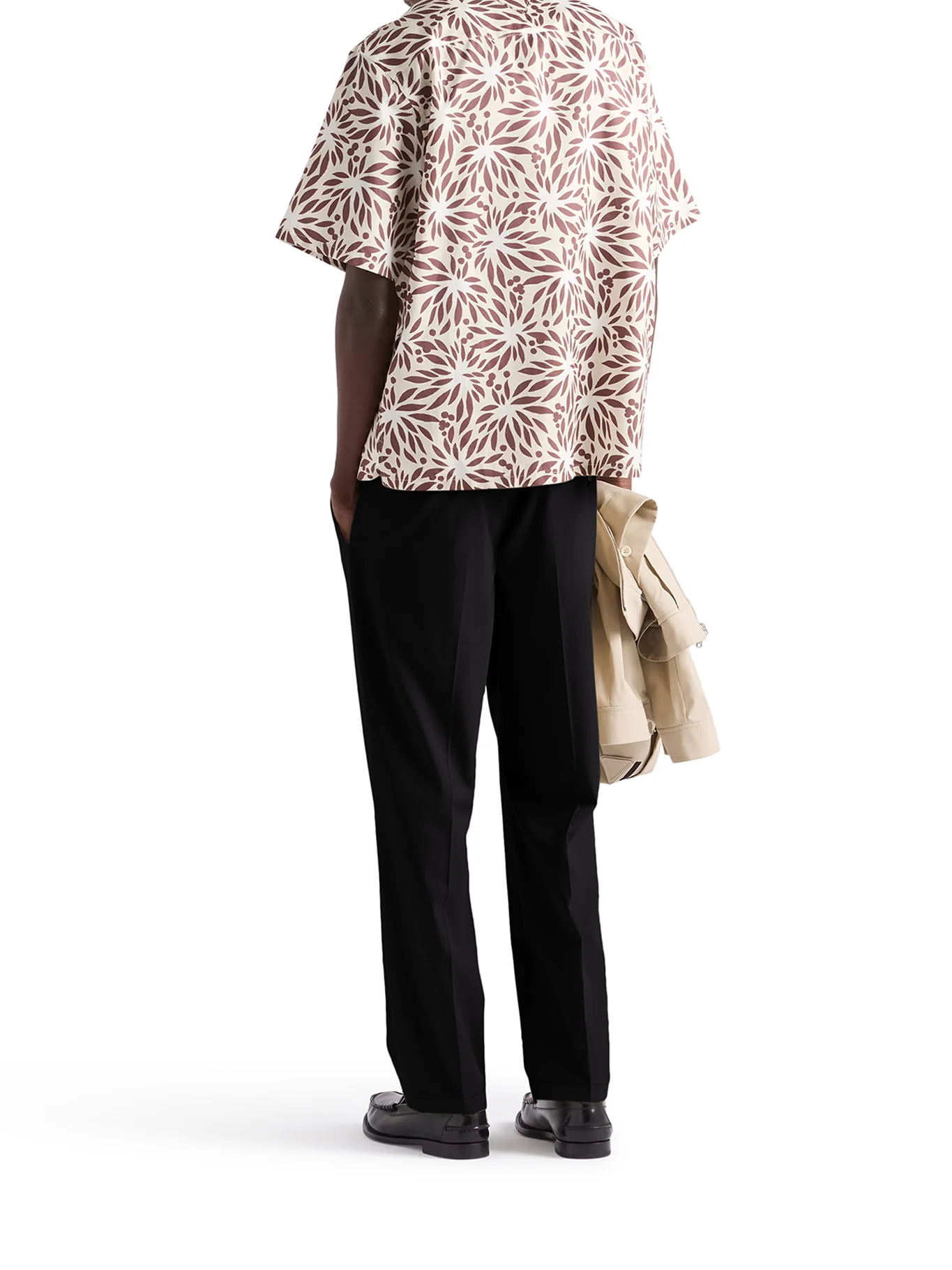 COTTON TROUSERS WITH ENAMELED METAL TRIANGLE LOGO - Image 3