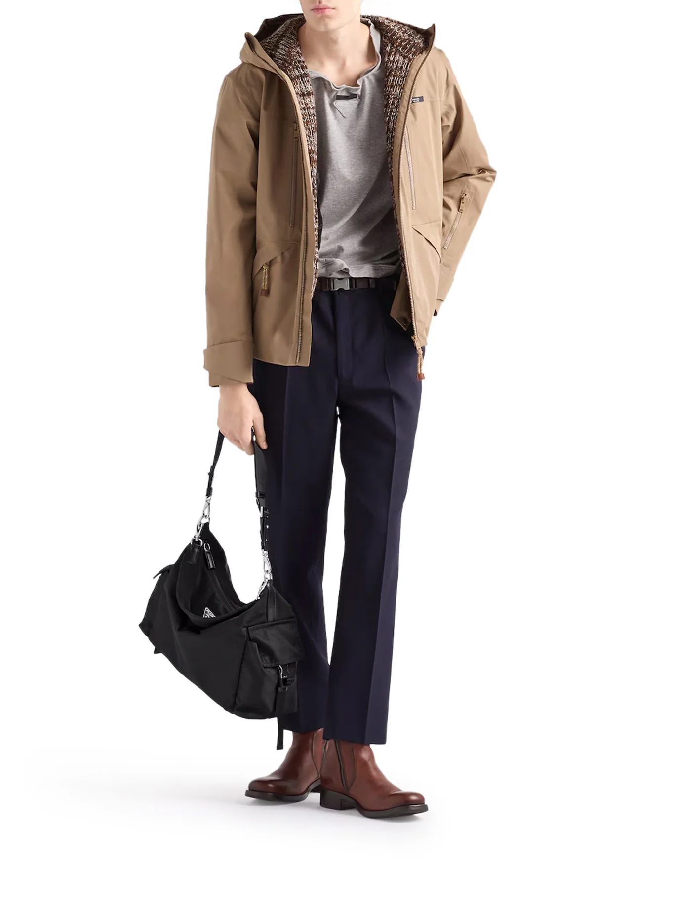 EXPLORE BAG IN RE-NYLON AND LEATHER - Image 2