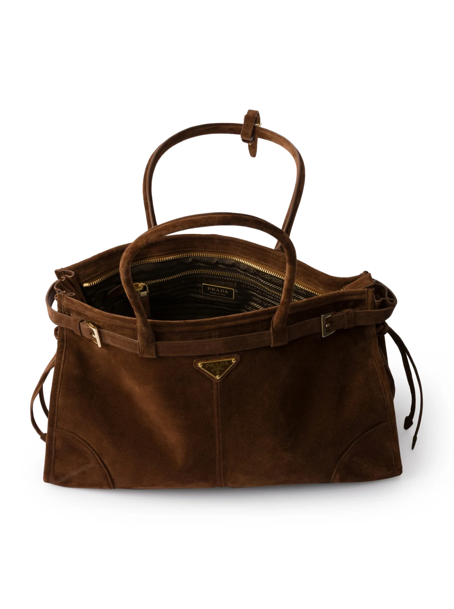 PRADA BONNIE LARGE SUEDE HANDBAG - Image 7