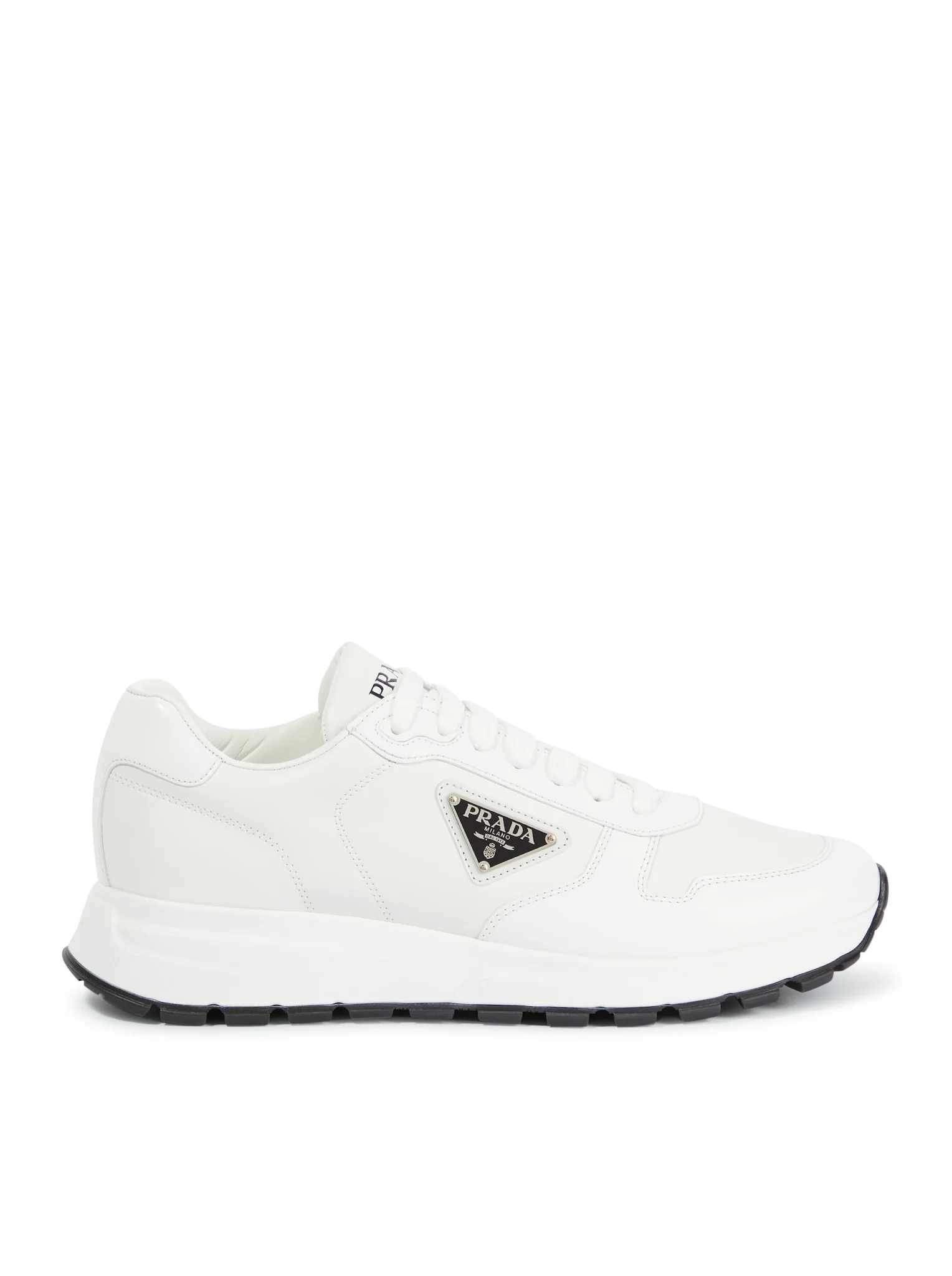 PRAX 01 SNEAKERS IN RE-NYLON AND BRUSHED LEATHER