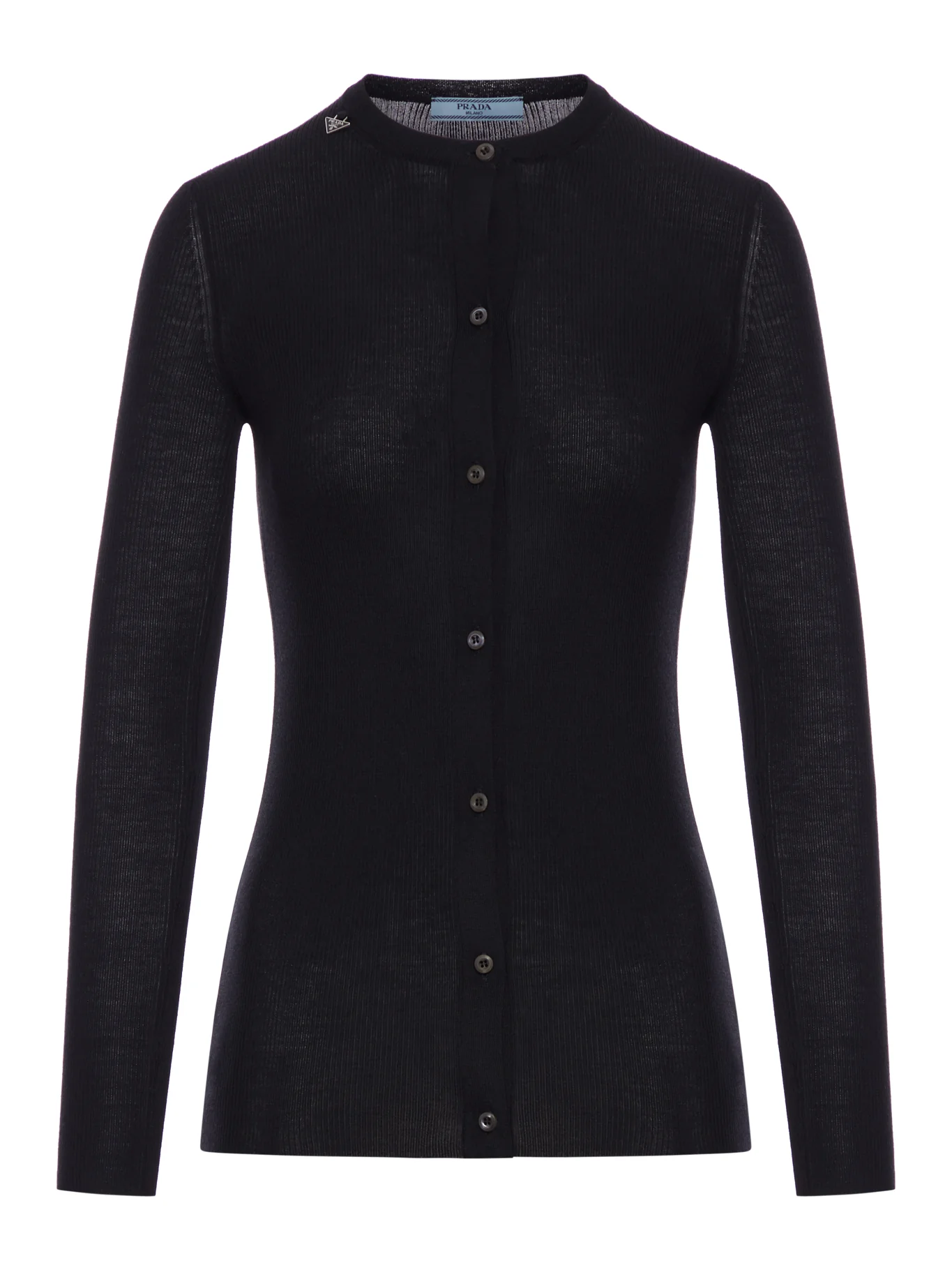 RIBBED WOOL CARDIGAN