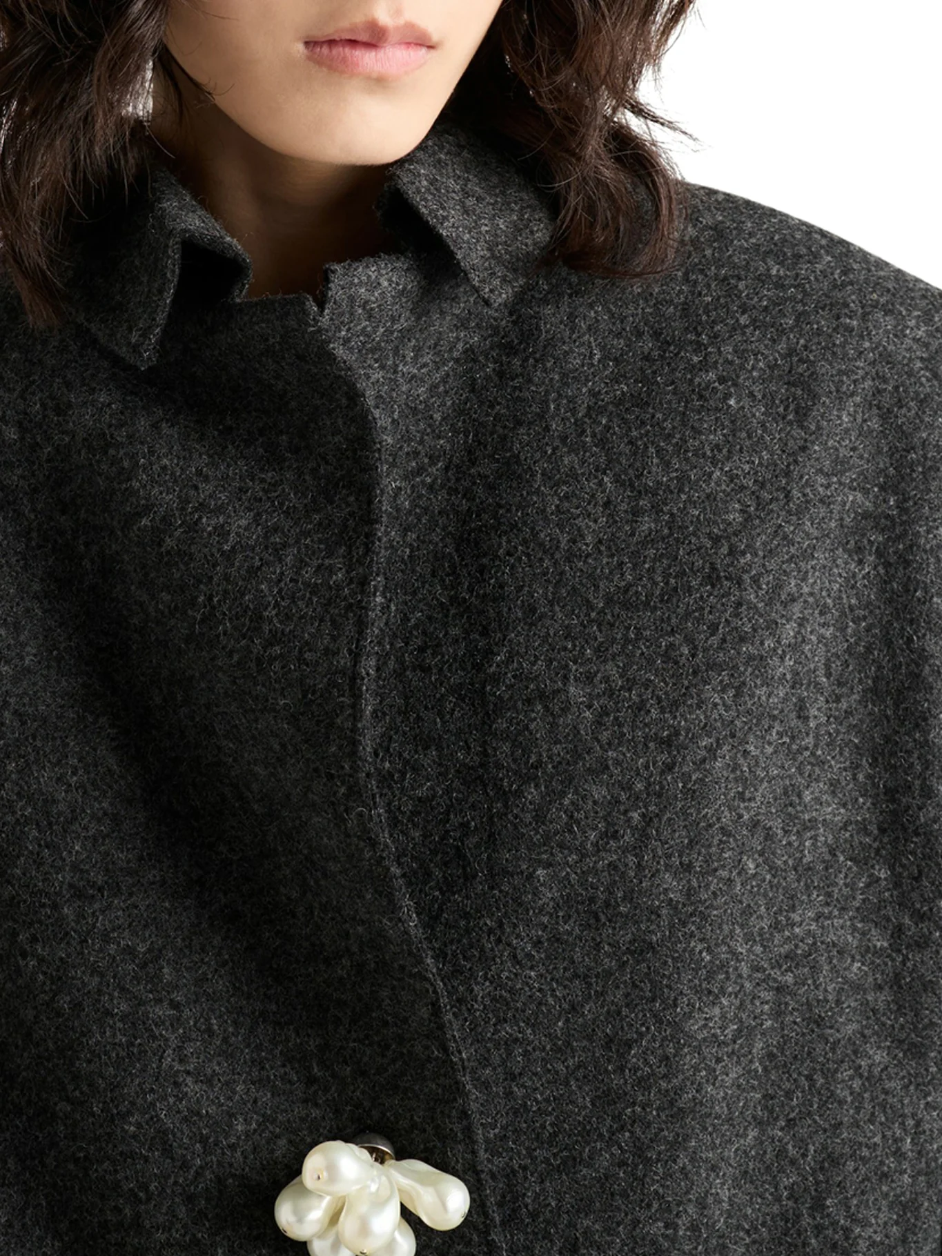 SHETLAND WOOL COAT WITH JEWEL BUTTONS - Image 4