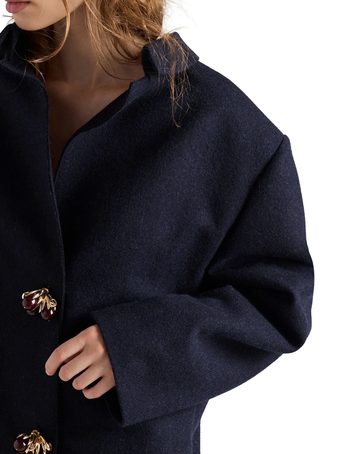 SHETLAND WOOL JACKET WITH JEWEL BUTTONS - Image 6