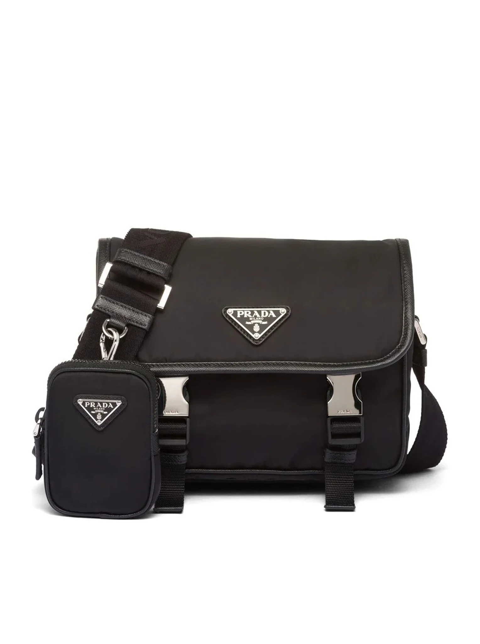 RE-NYLON AND SAFFIANO SHOULDER BAG
