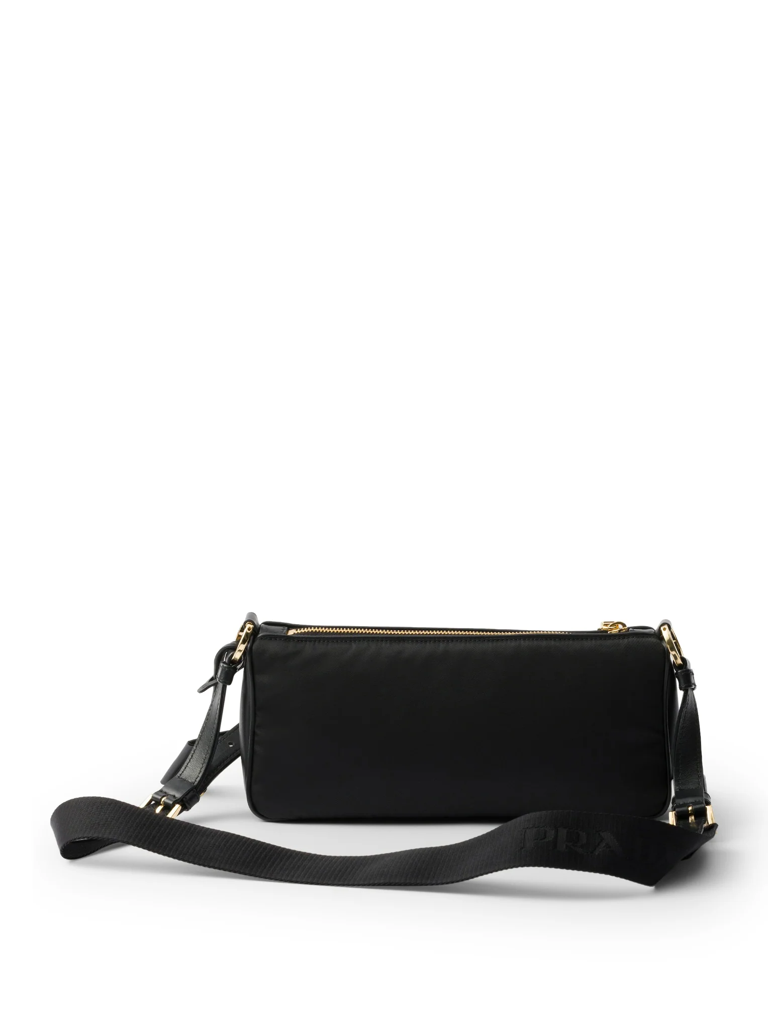 SMALL RE-NYLON AND LEATHER SHOULDER BAG WITH PADLOCK - Image 2