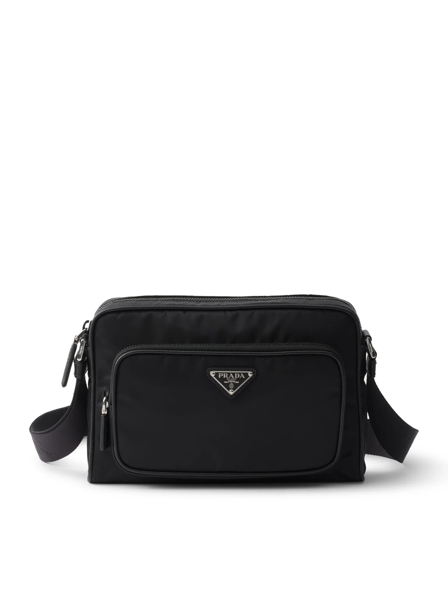 SMALL SHOULDER BAG IN RE-NYLON AND SAFFIANO