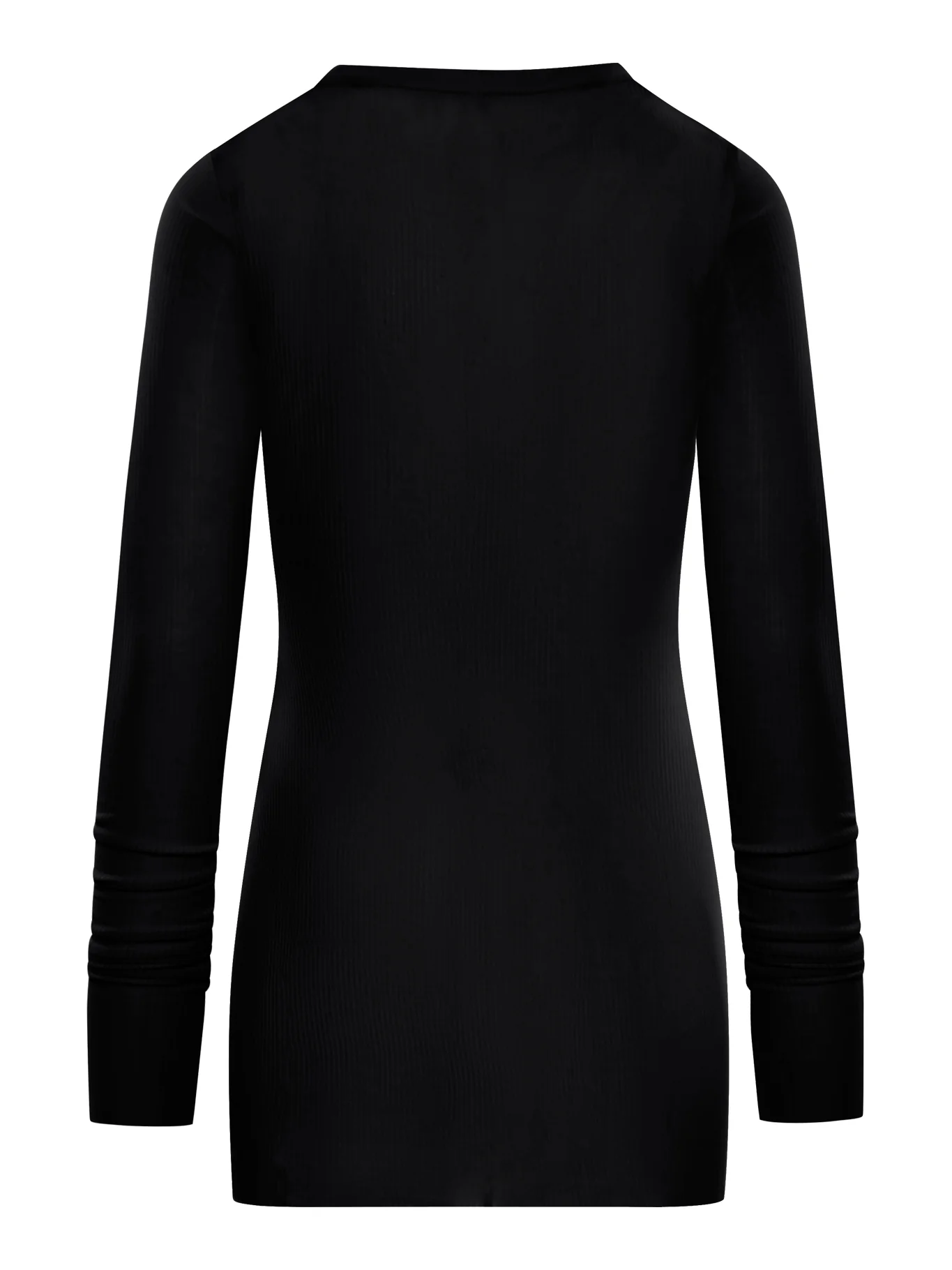 RIBBED SWEATER IN SEMI-TRANSPARENT FABRIC - Image 2