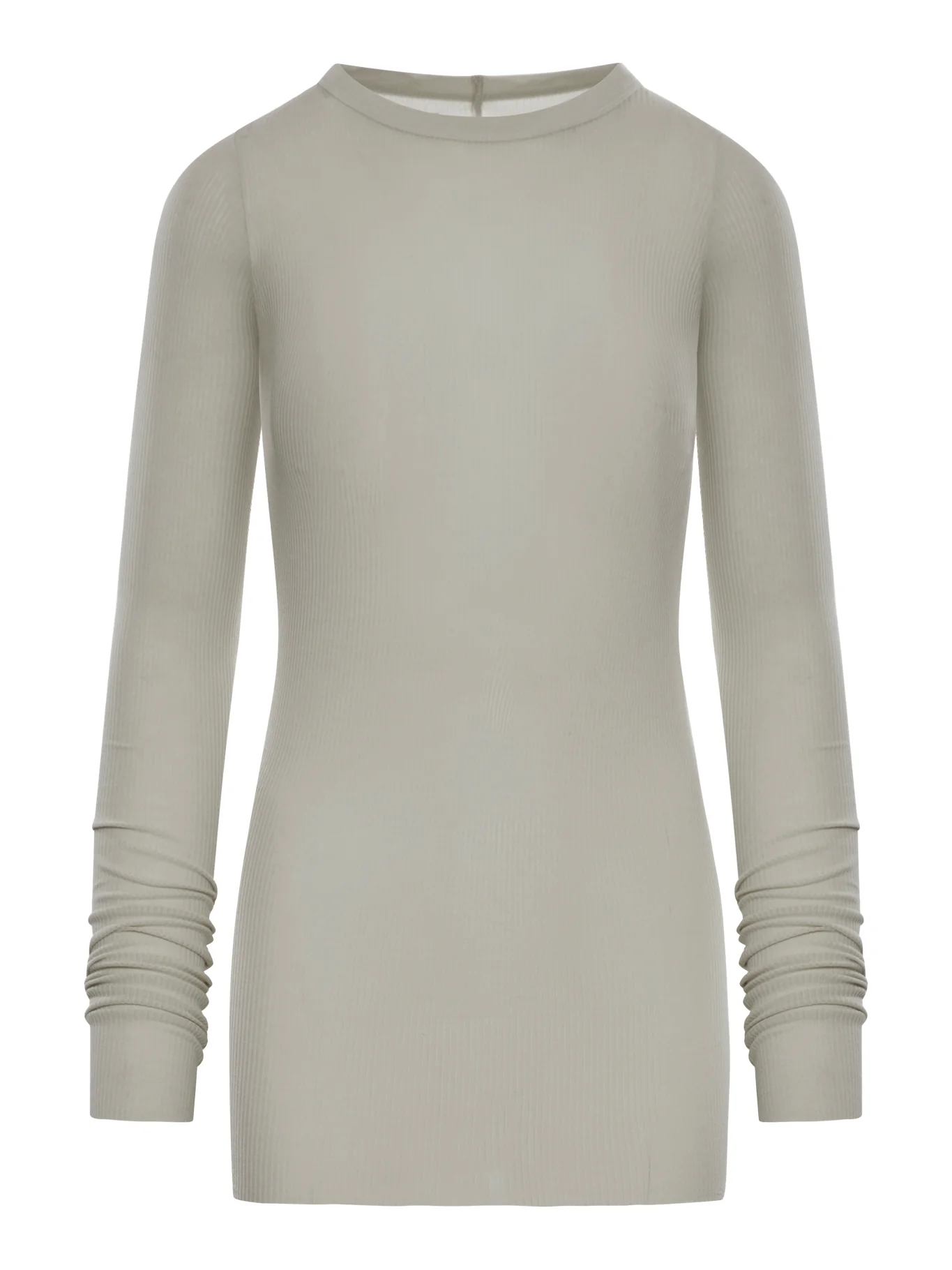 RIBBED SWEATER IN SEMI-TRANSPARENT FABRIC