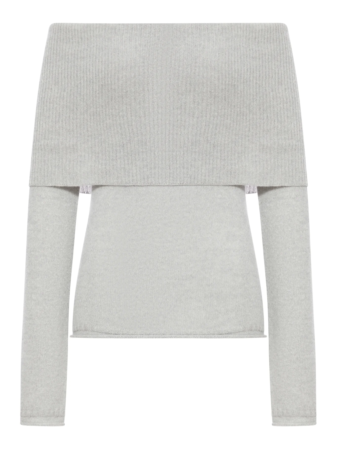 RIBBED BOAT NECK SWEATER