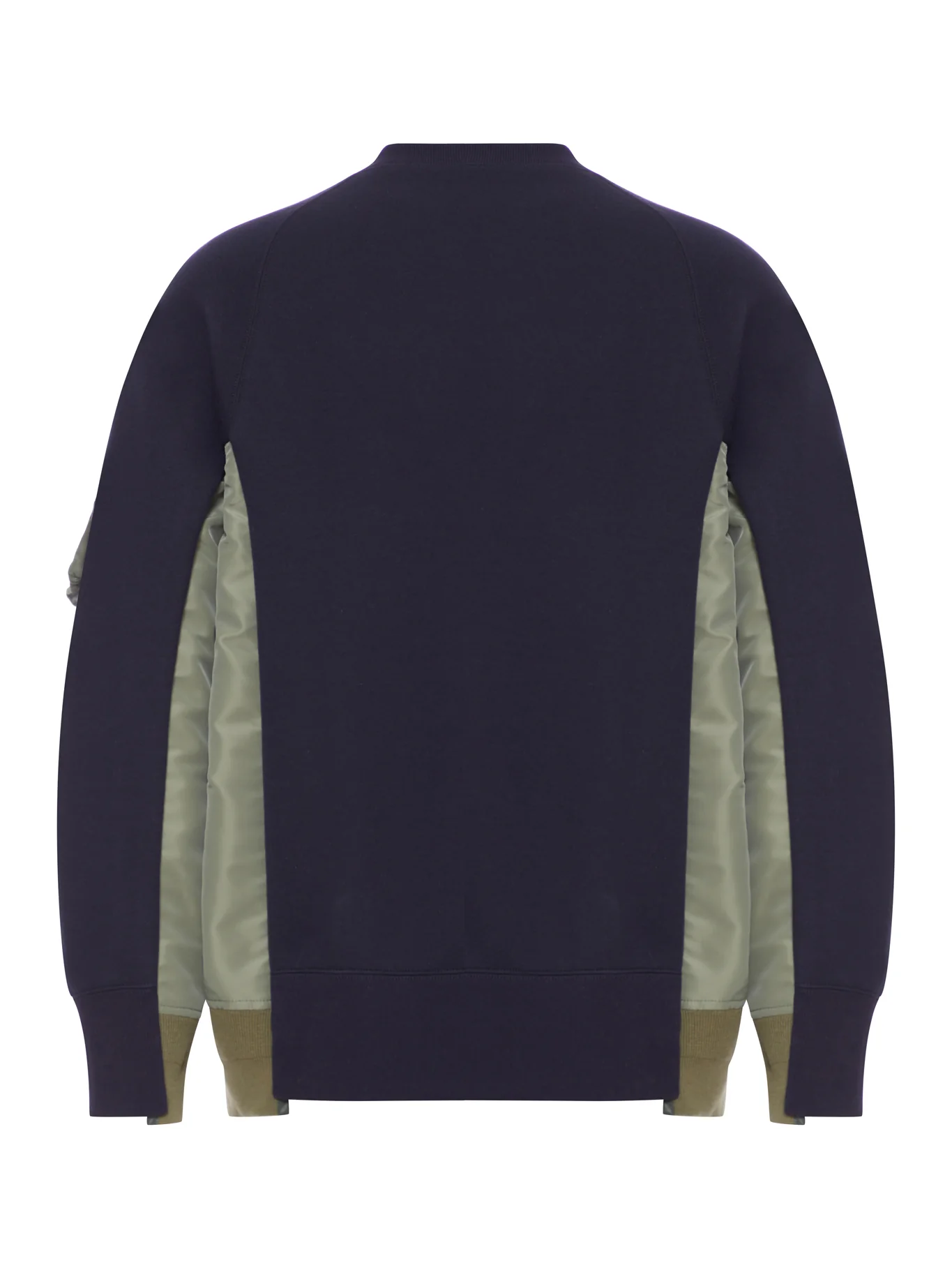COTTON BLEND SWEATSHIRT WITH NYLON DETAILS APPLIED - Image 2