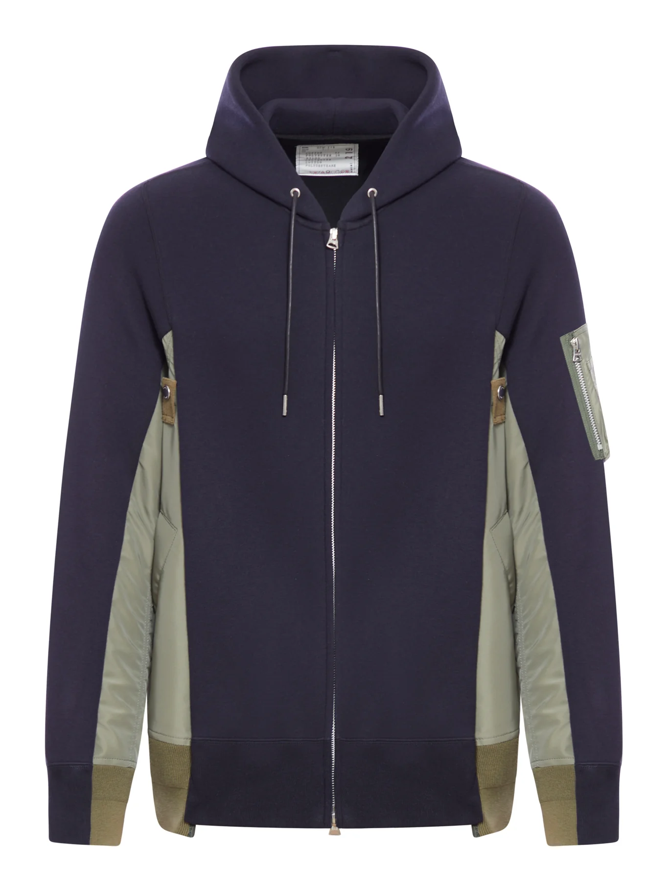 SPONGE SWEAT X NYLON TWILL HOODIE