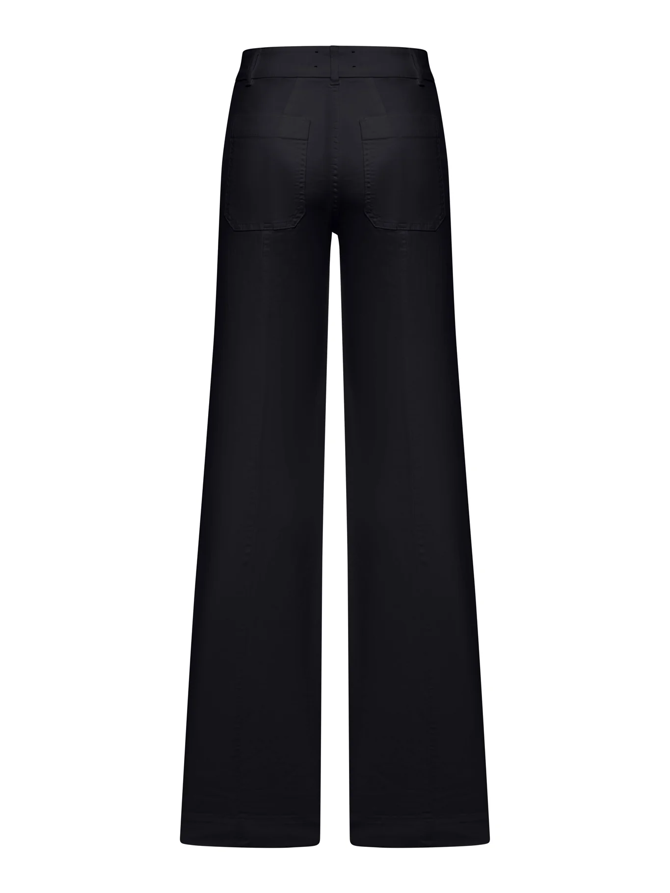 WIDE-LEG JANE JEANS IN WHITE COTTON WITH GOLD BUTTONS - Image 2