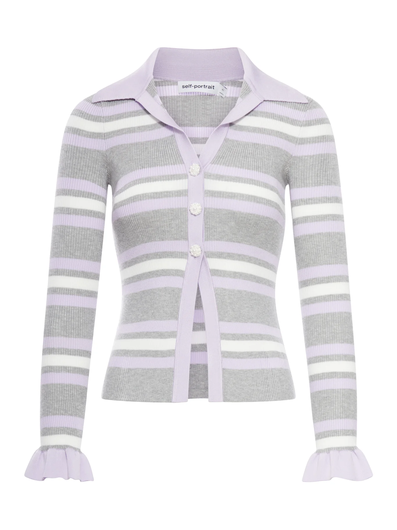RIBBED CARDIGAN WITH FANTASY