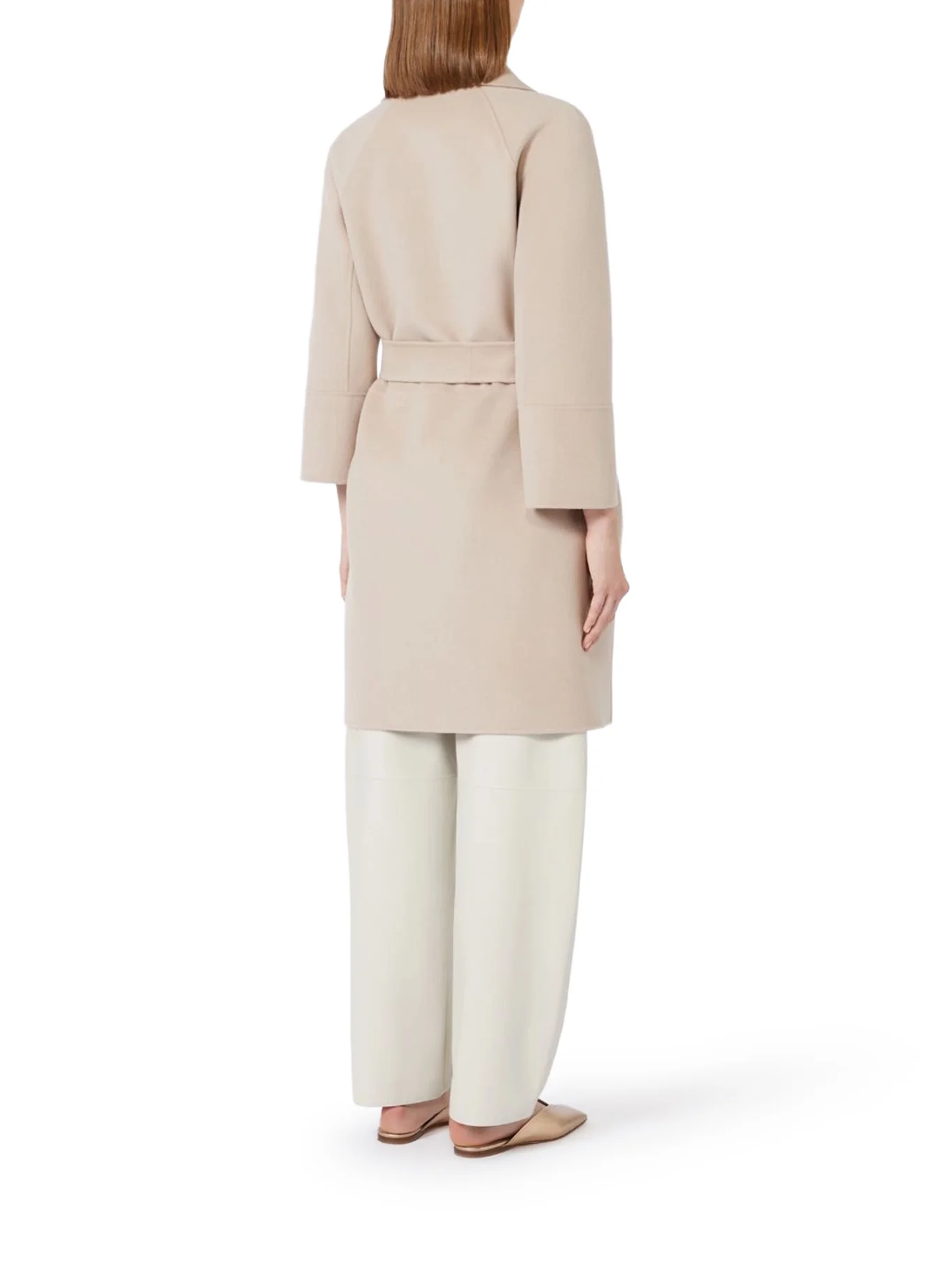 ARONA SHORT COAT IN BEIGE ROSE WOOL - Image 3