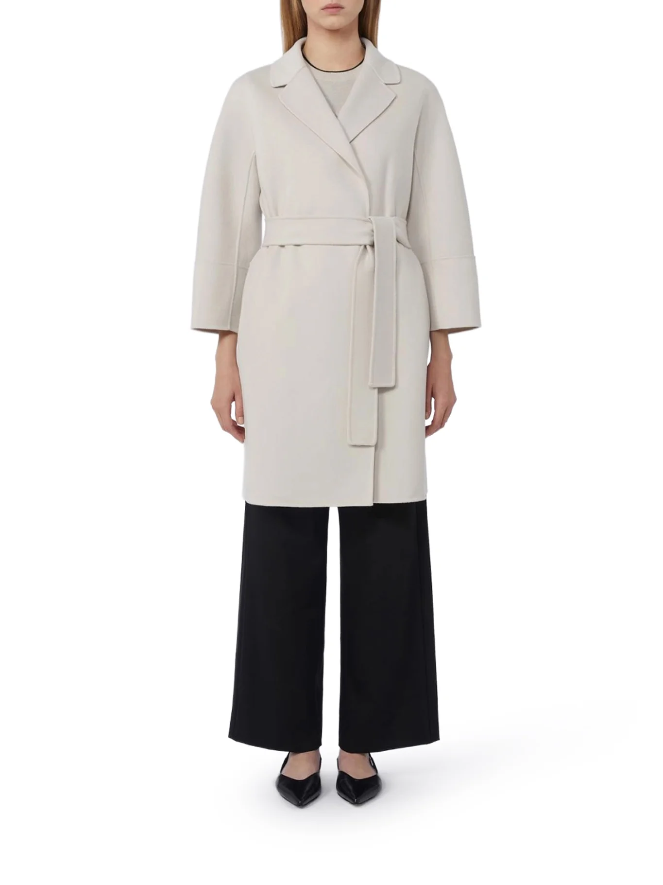 ARONA SHORT COAT IN IVORY WOOL - Image 2