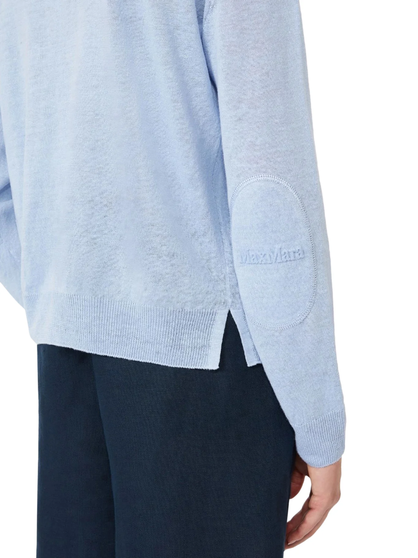 CREW NECK SWEATER IN LINEN YARN - Image 5