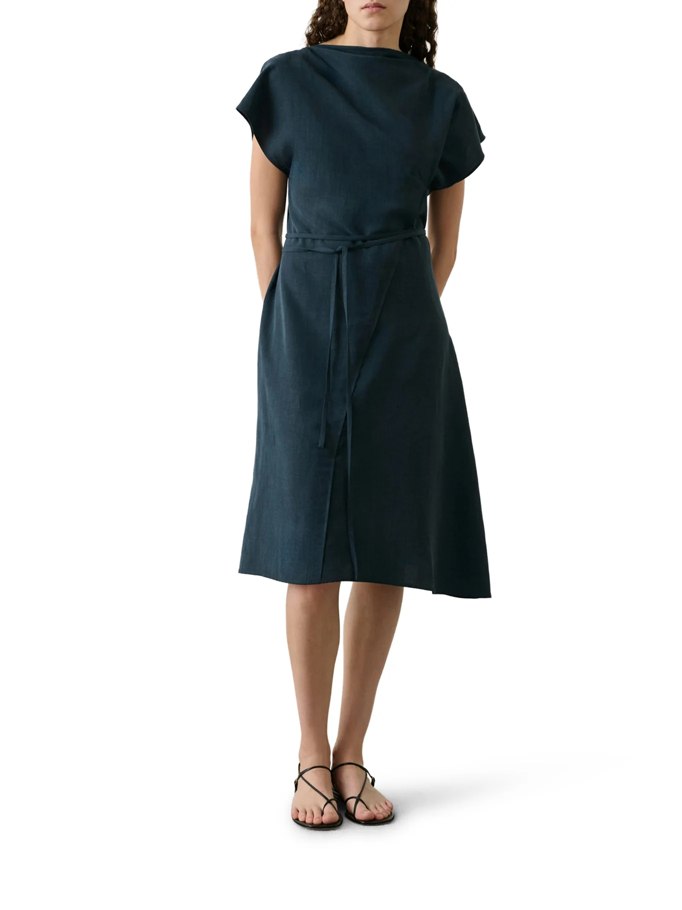FELICIE MIDI DRESS IN LYOCELL AND LINEN - Image 2