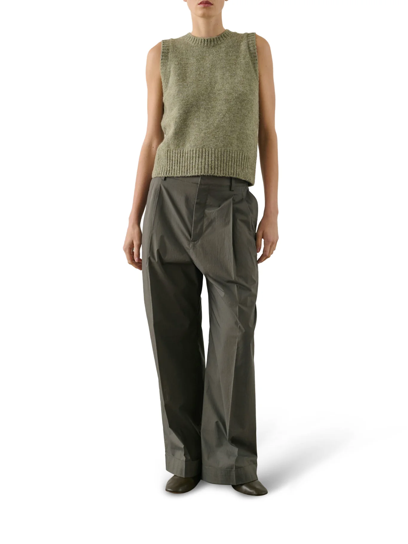 WATSON POPLIN TROUSERS WITH PLEATS - Image 2