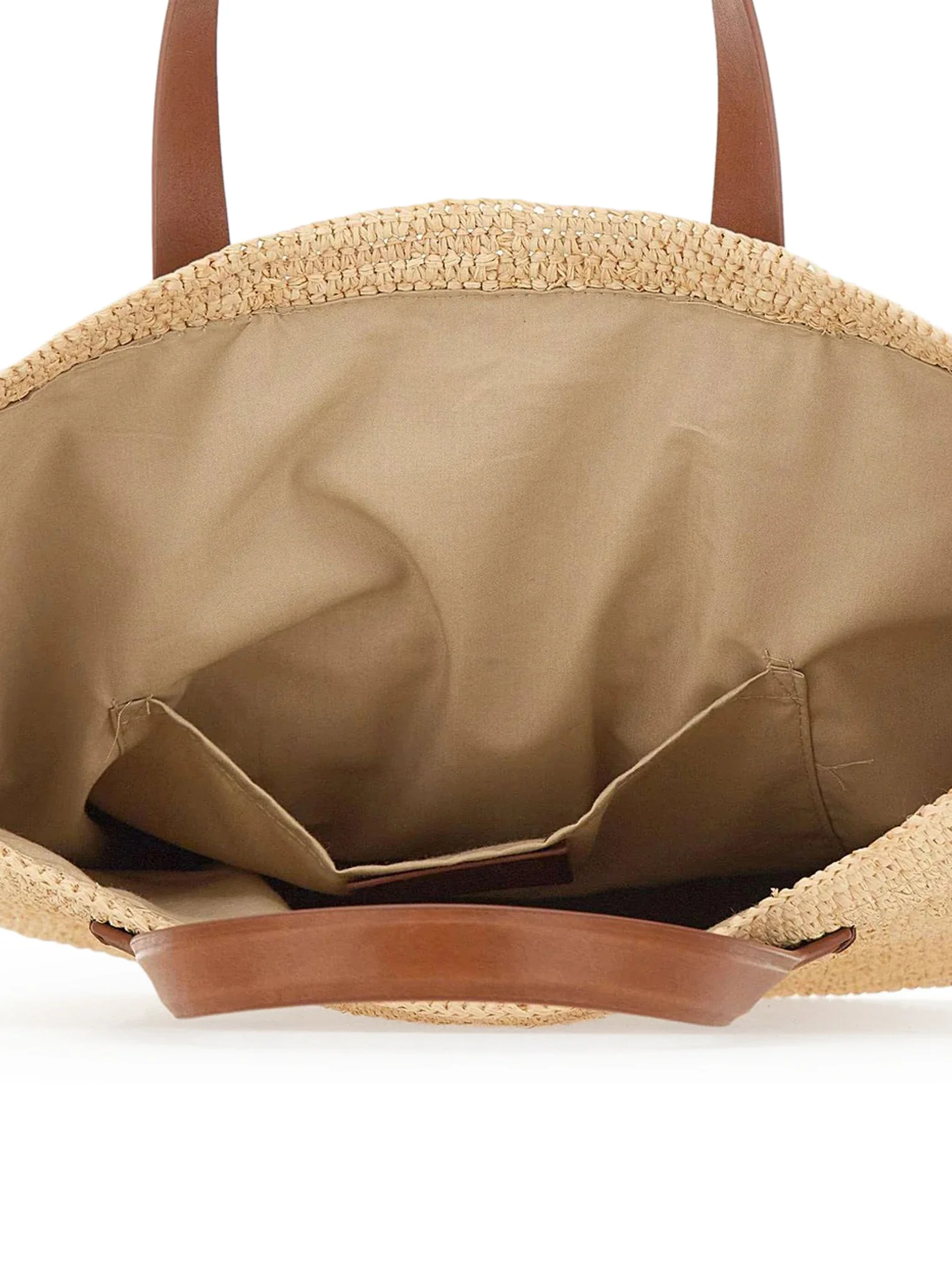SACHA RAFFIA HANDBAG WITH LEATHER INSERTS - Image 4