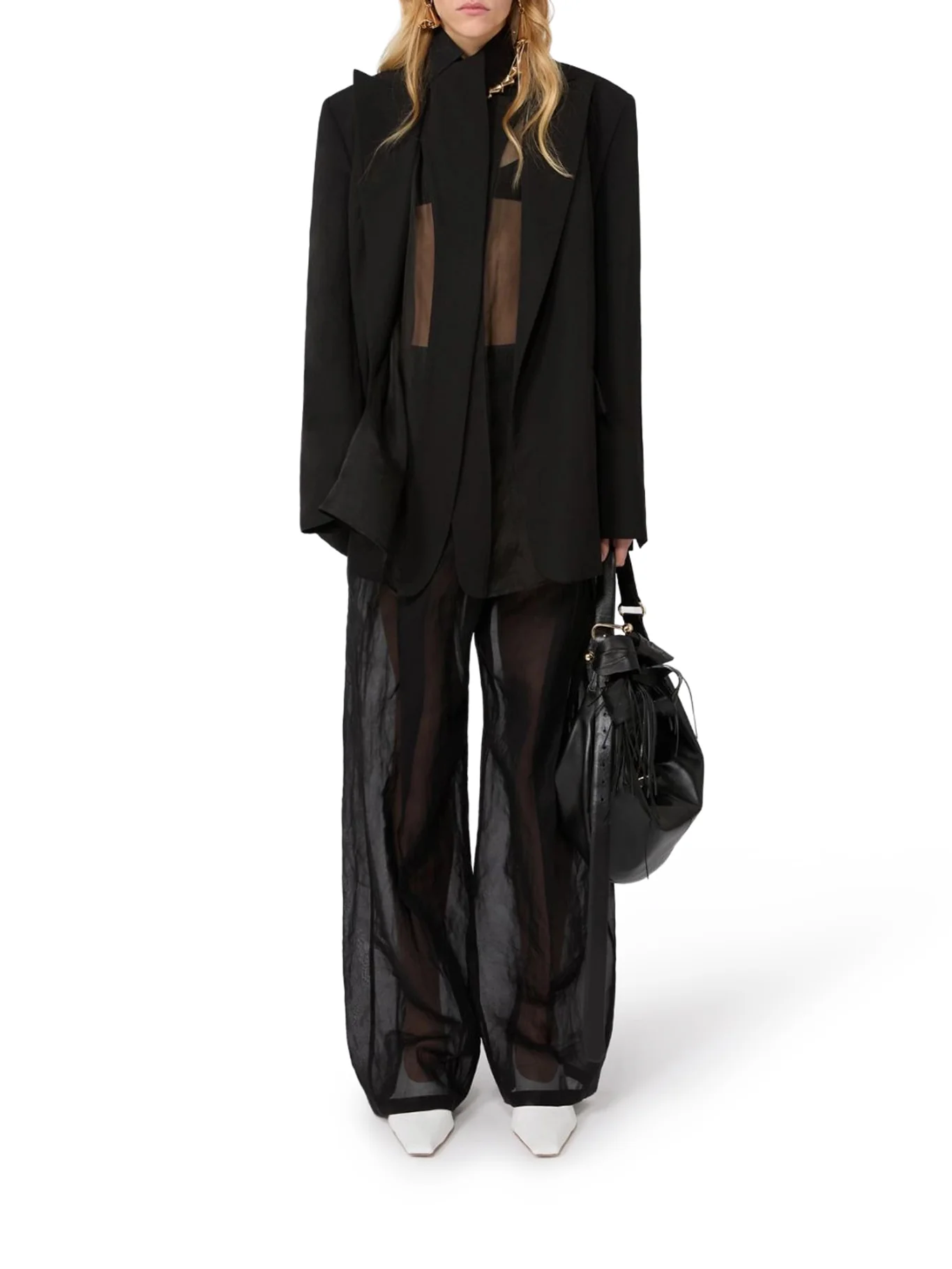 DOUBLE COLLAR BLAZER IN VISCOSE BLEND - Image 2