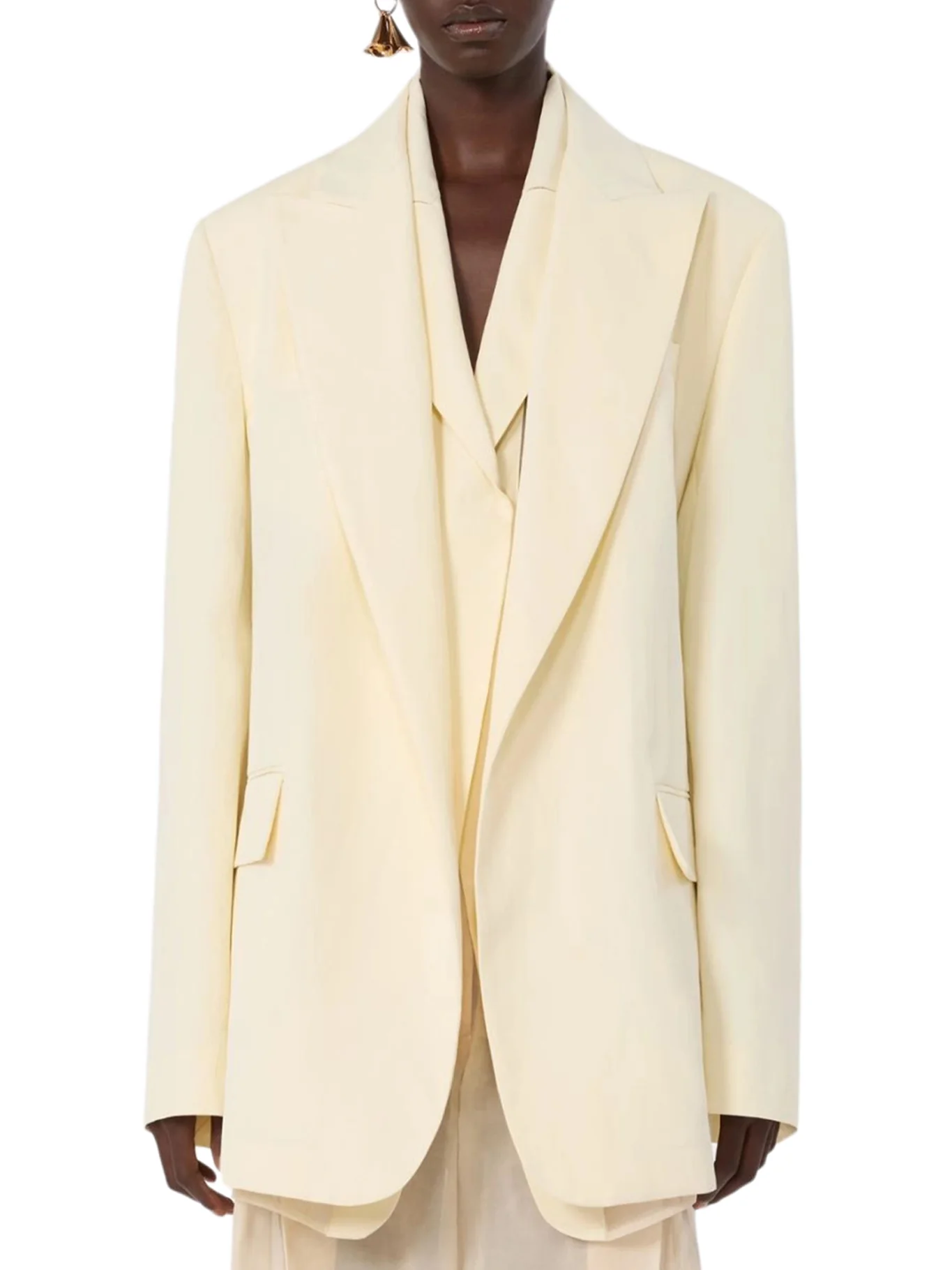 DOUBLE COLLAR BLAZER IN VISCOSE BLEND - Image 3