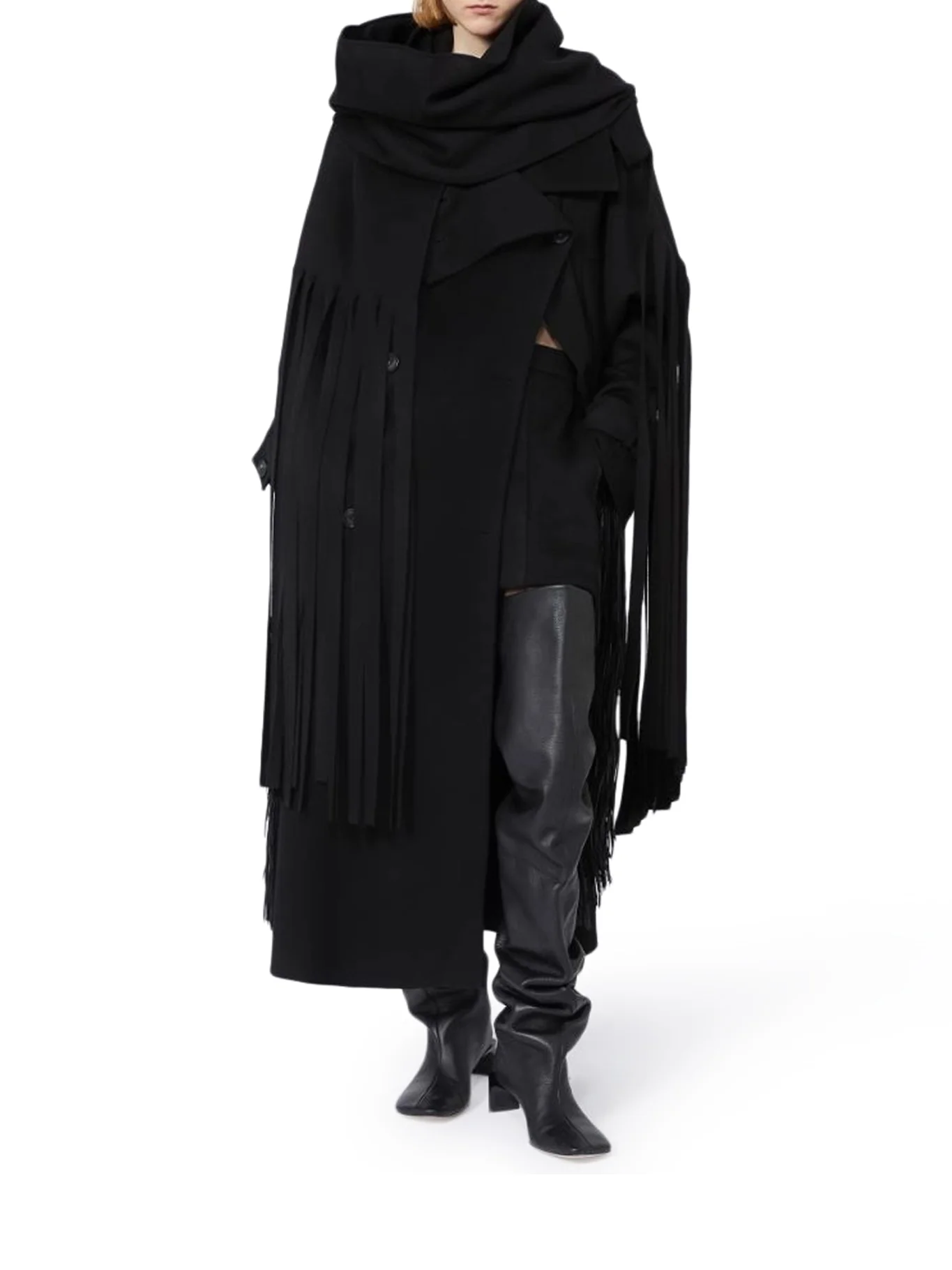 LONG SCARF WITH FRINGES - Image 2