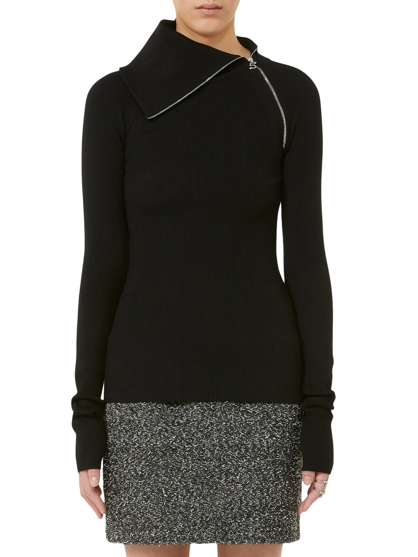 PINNA HIGH NECK SWEATER WITH ZIP - Image 2