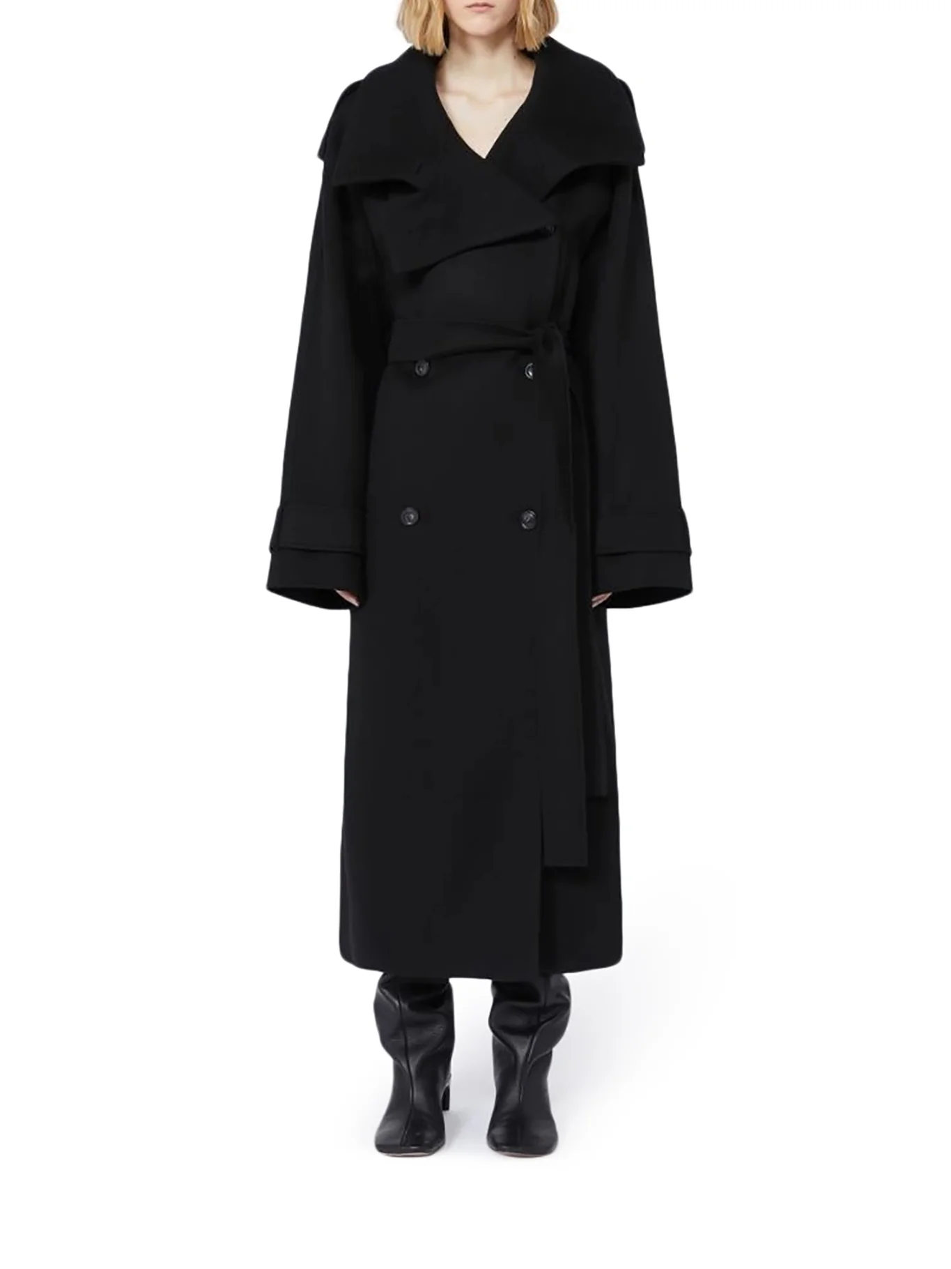 YOLE TRENCH COAT IN PURE WOOL DOUBLE - Image 3