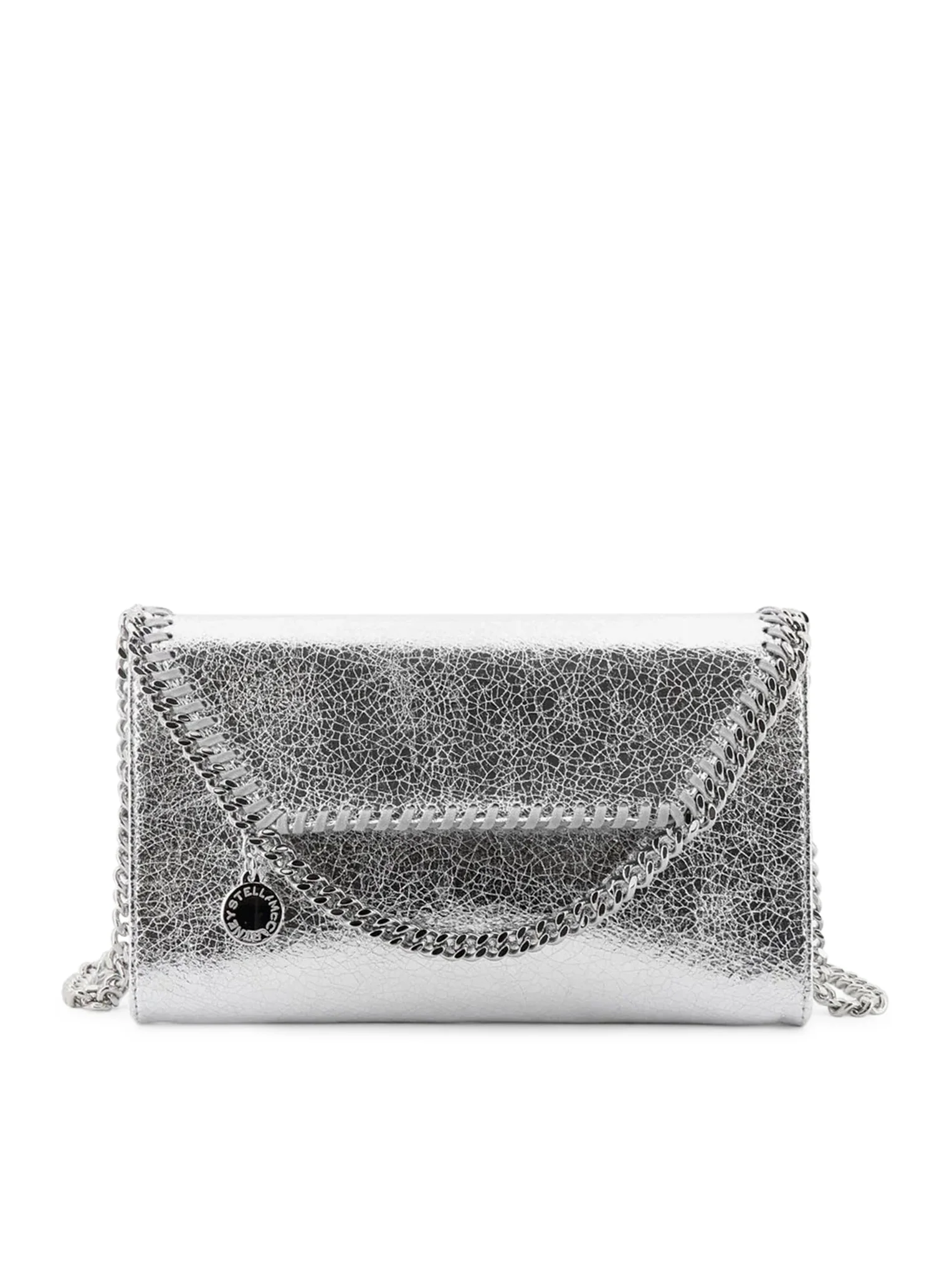 FALABELLA METALLIC FABRIC SHOULDER BAG