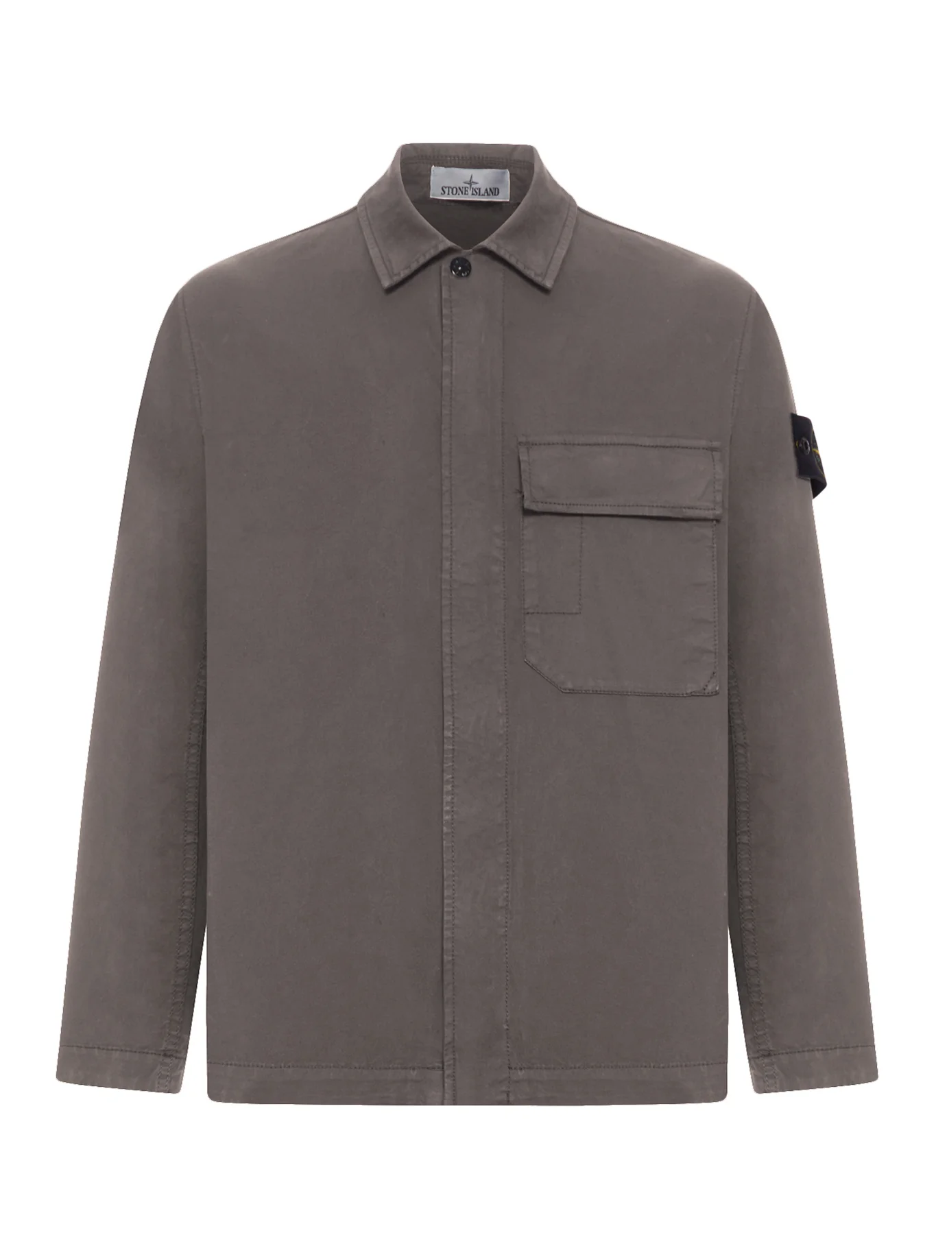 COTTON OVERSHIRT WITH CHEST POCKET AND REMOVABLE BADGE