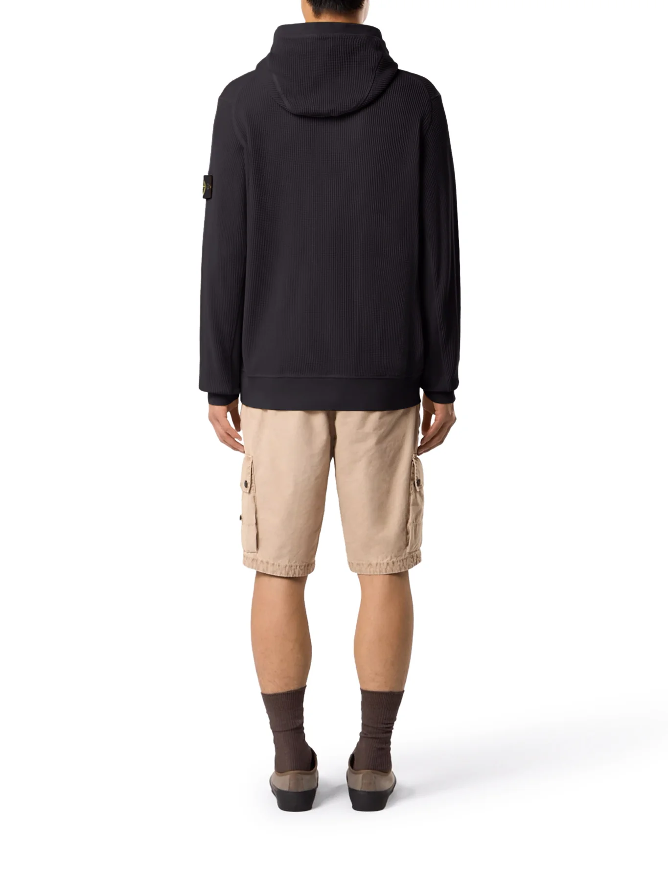 COTTON ZIP-UP SWEATER WITH HOOD AND GHOST BADGE - Image 4
