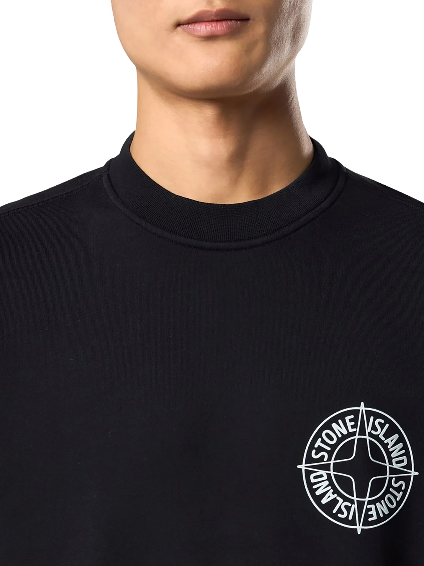 CREW NECK SWEATSHIRT WITH "OUTLINE COMPASS" PRINT - Image 4