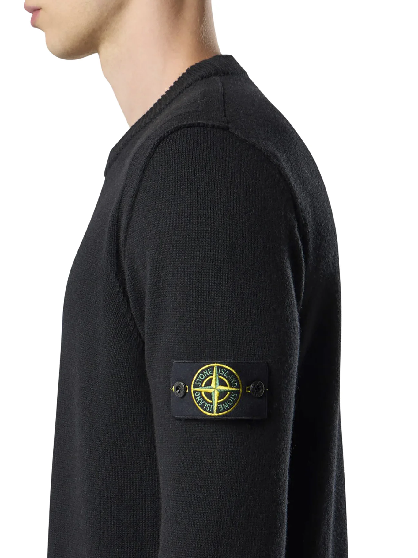 MELANGE EFFECT SWEATER WITH COMPASS LOGO - Image 4